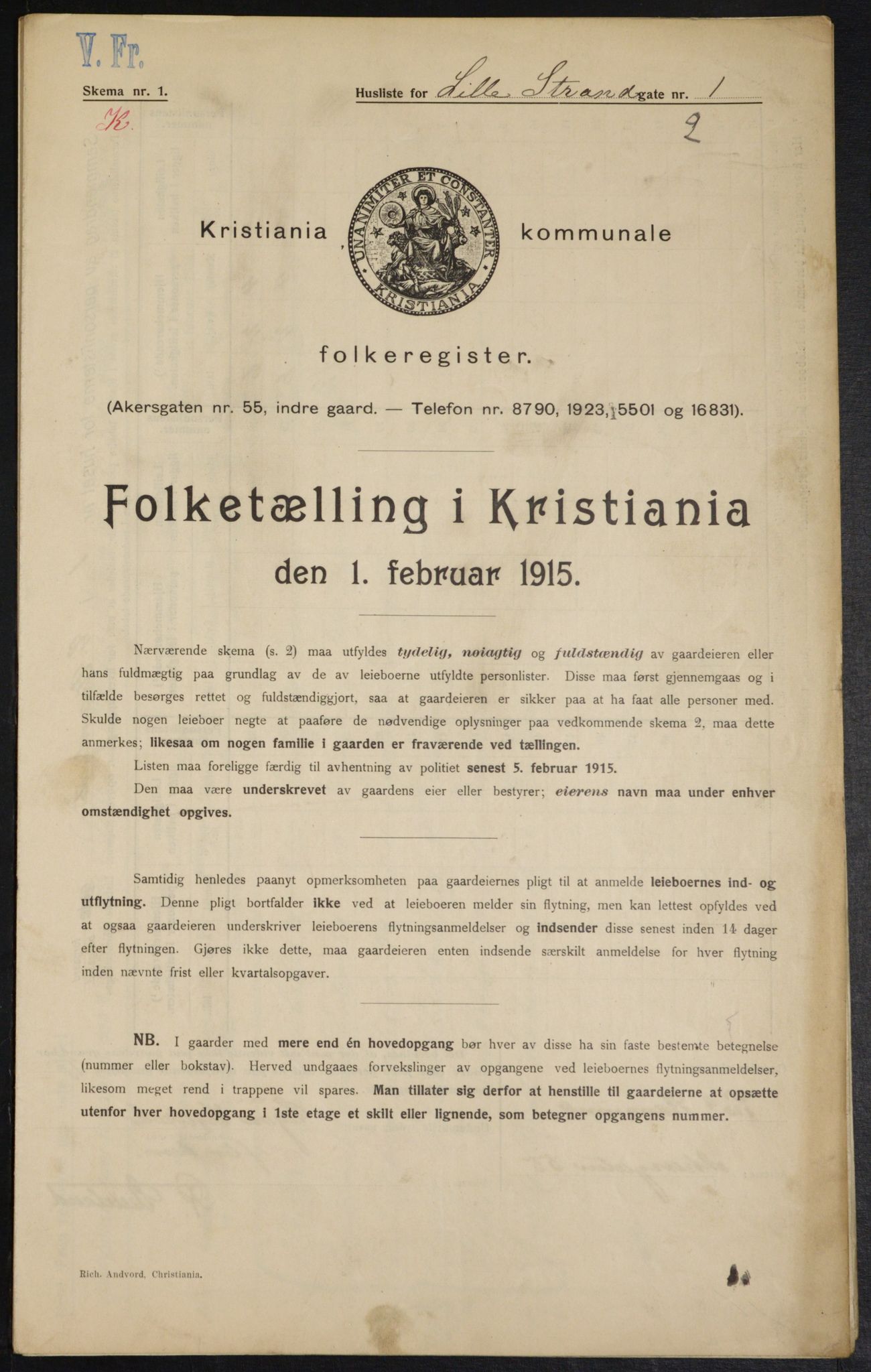 OBA, Kommunal folketelling 1.2.1915 for Kristiania, 1915, s. 57067