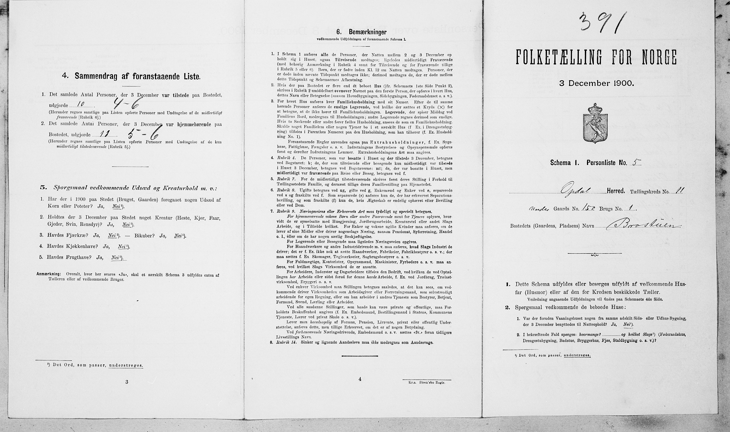 SAT, Folketelling 1900 for 1634 Oppdal herred, 1900, s. 860
