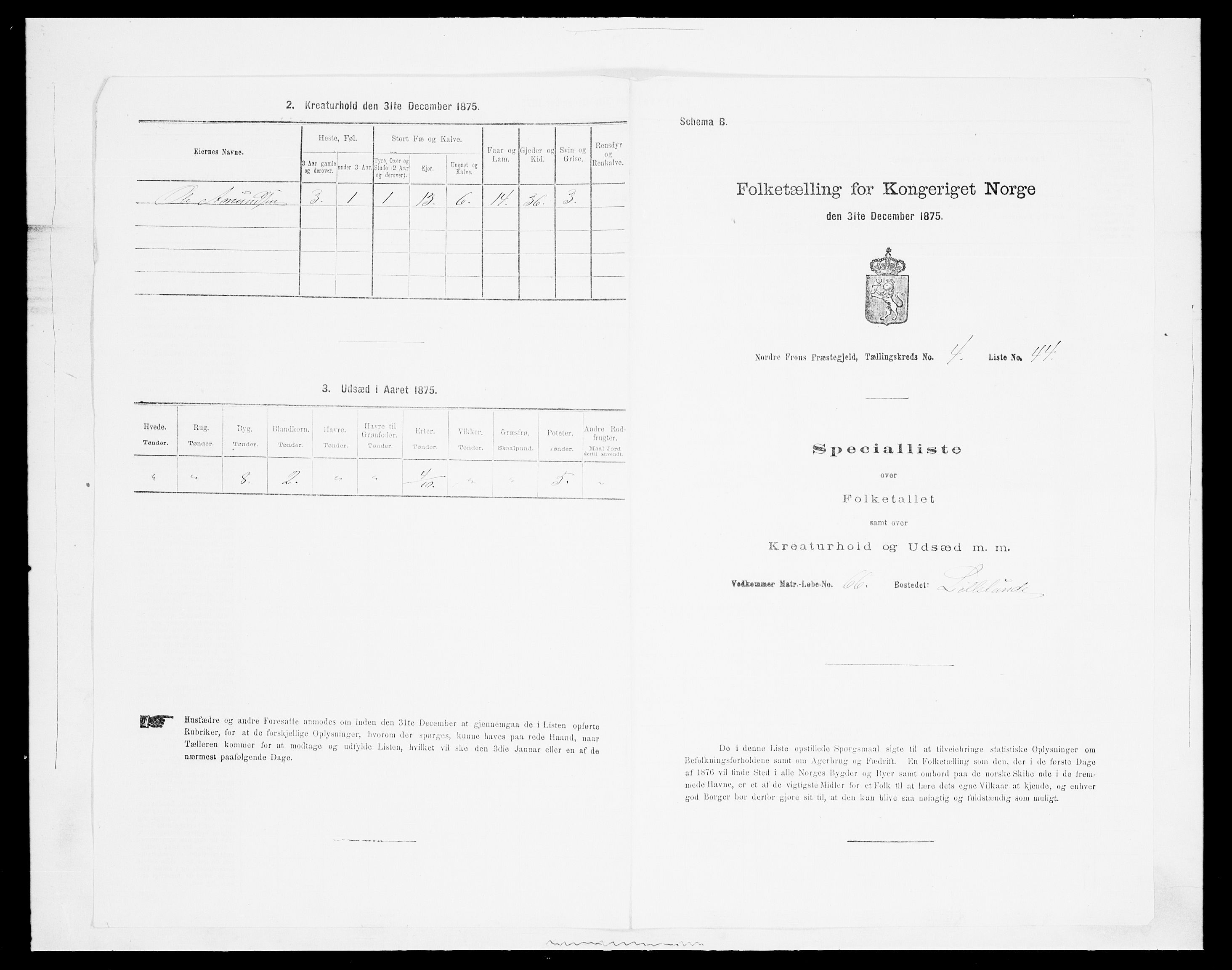 SAH, Folketelling 1875 for 0518P Nord-Fron prestegjeld, 1875, s. 604