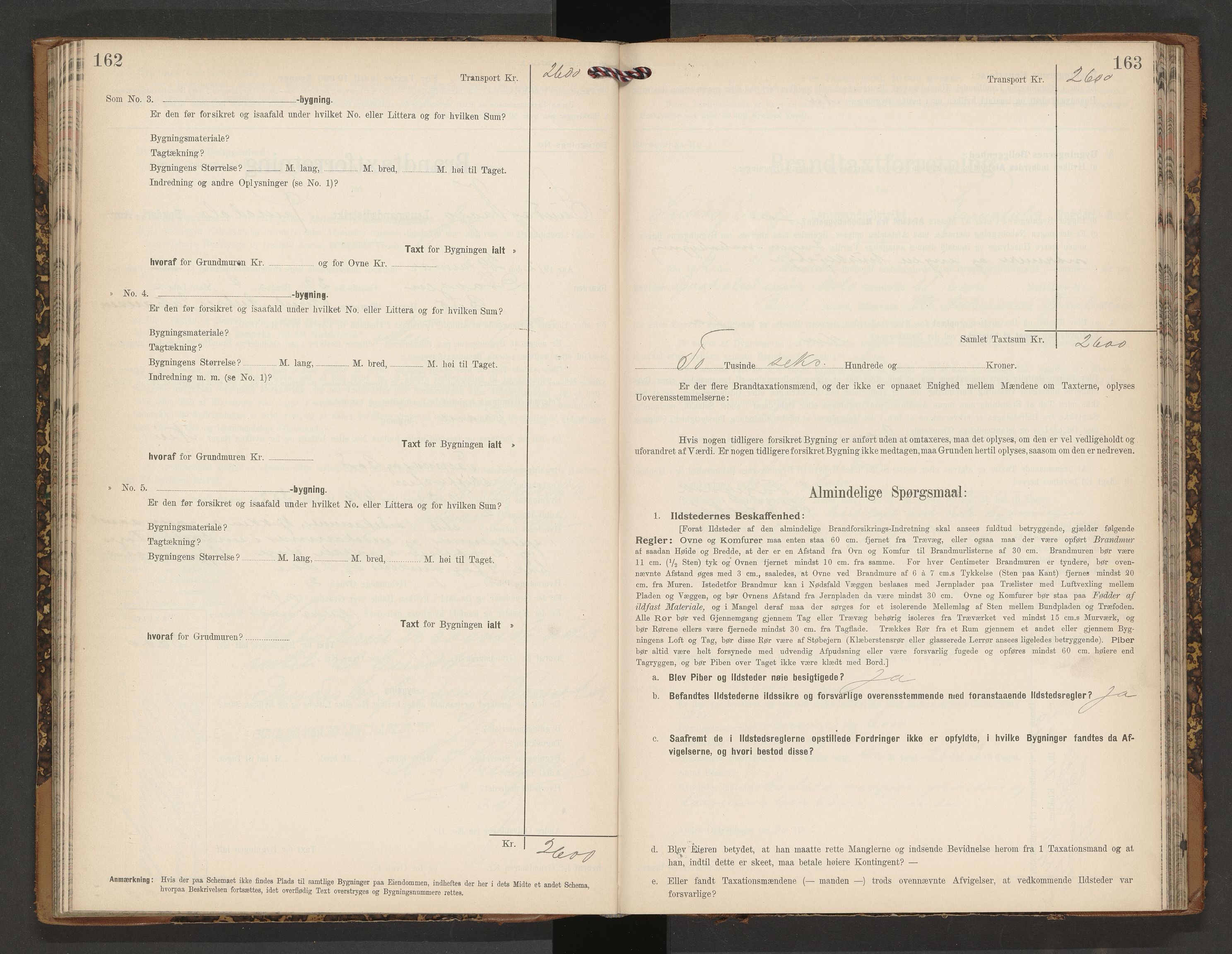 Norges Brannkasse Vågøy og Sund, AV/SAT-A-5504/Fb/L0002: Branntakstprotokoll, 1904-1913, s. 162-163