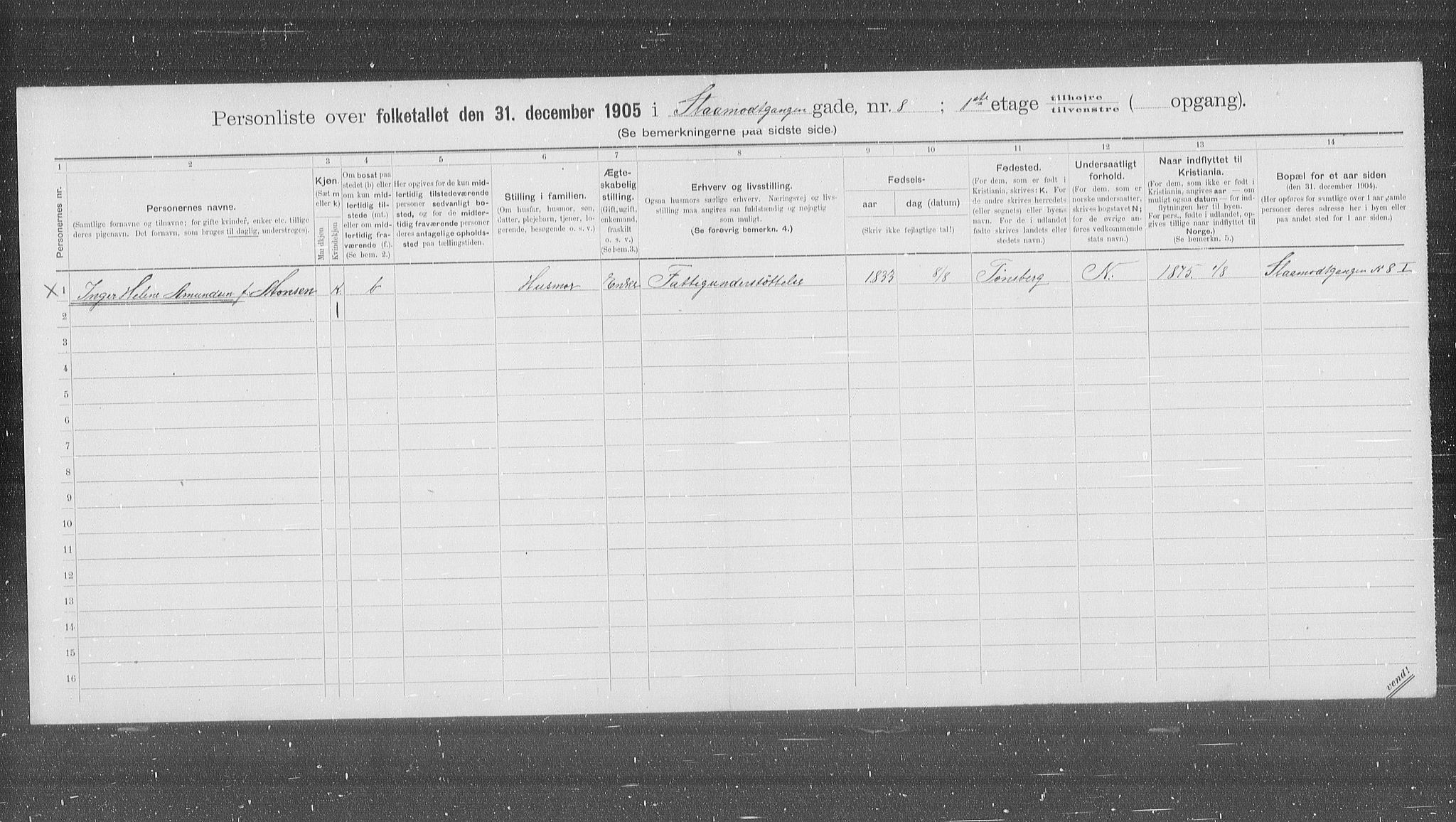 OBA, Kommunal folketelling 31.12.1905 for Kristiania kjøpstad, 1905, s. 50319