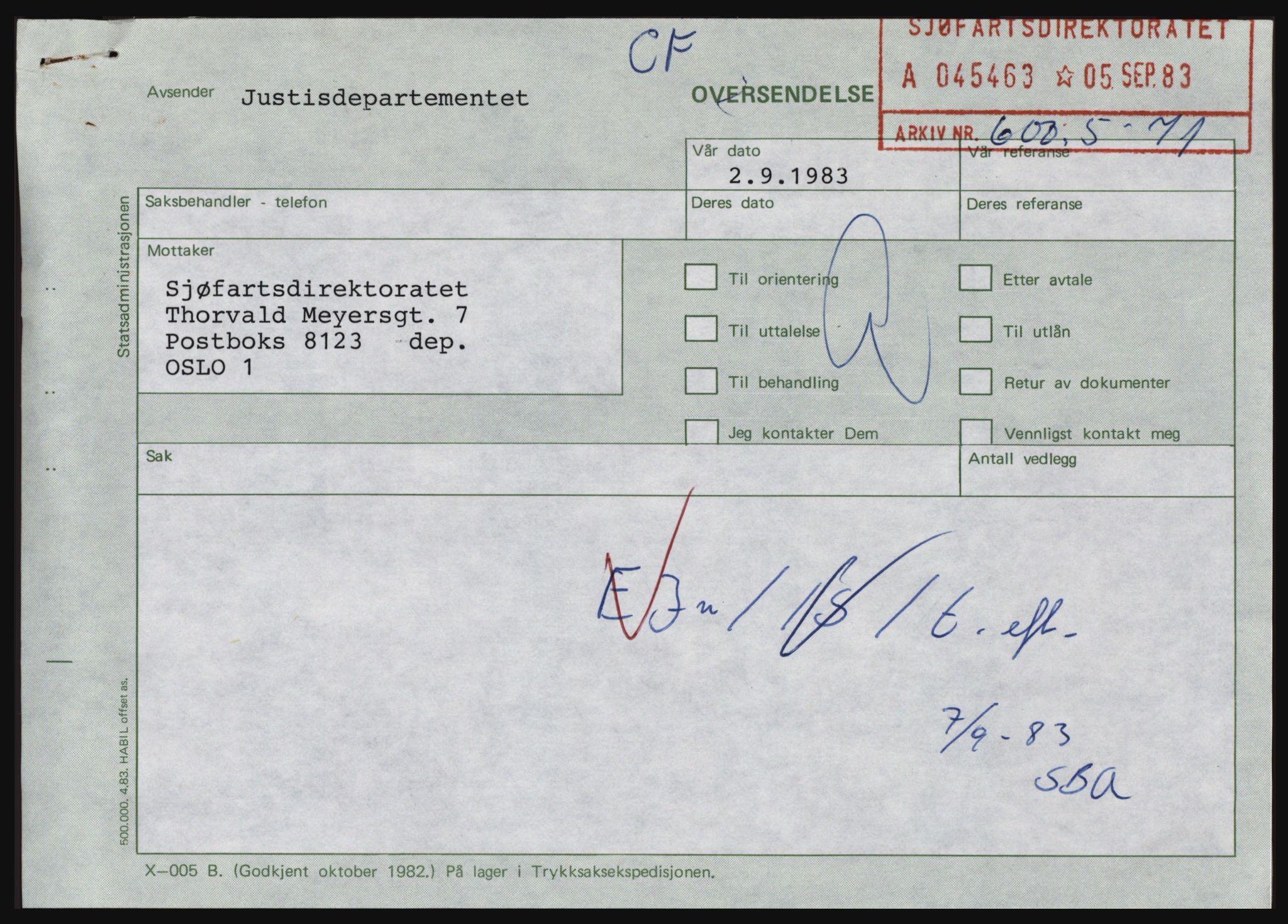 Sjøfartsdirektoratet med forløpere, generelt arkiv, AV/RA-S-1407/D/Ds/Dsb/L0639: Flyttbare innretninger, 1980-1983