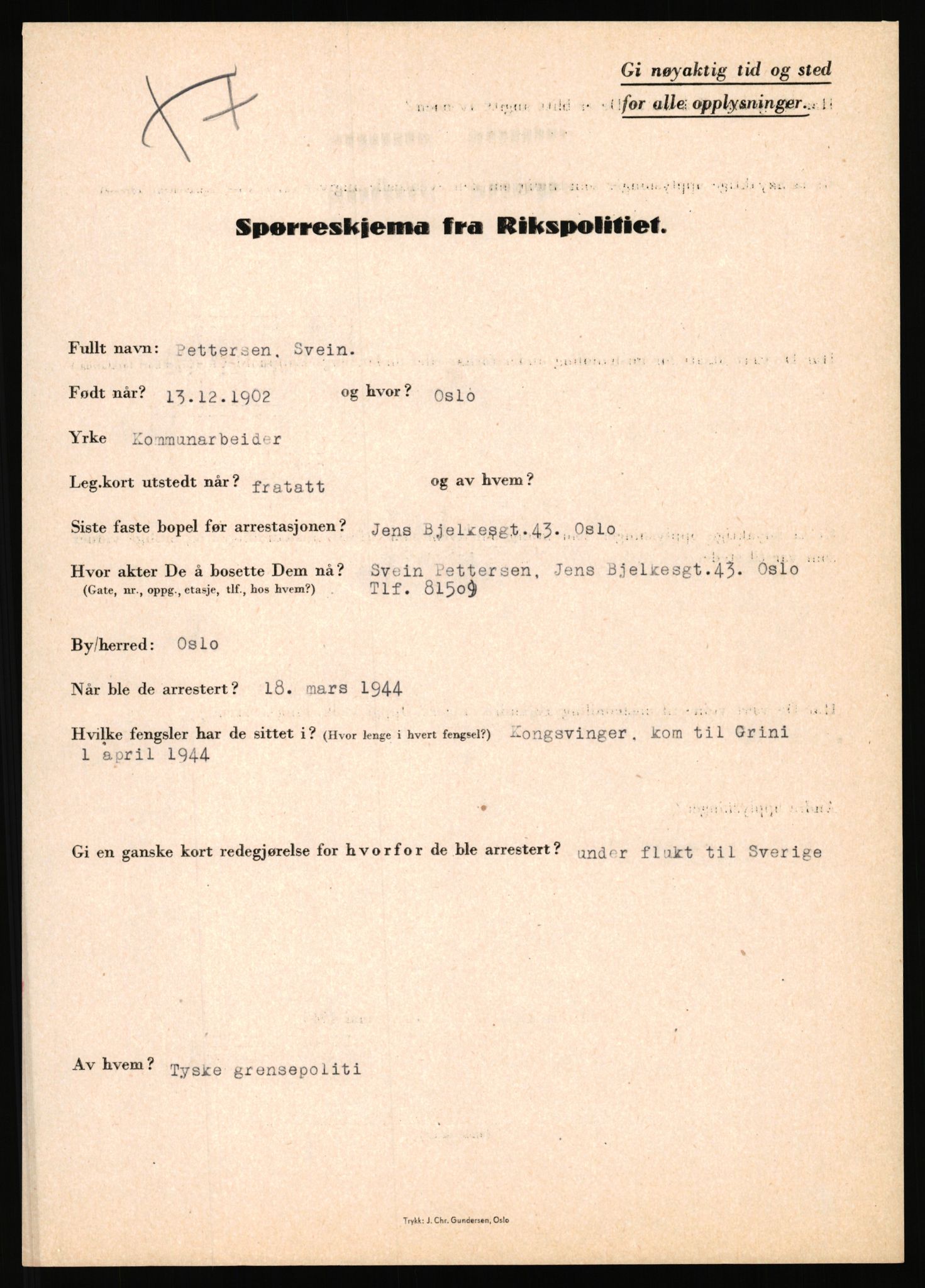 Rikspolitisjefen, AV/RA-S-1560/L/L0014: Pettersen, Aksel - Savosnick, Ernst, 1940-1945, s. 143