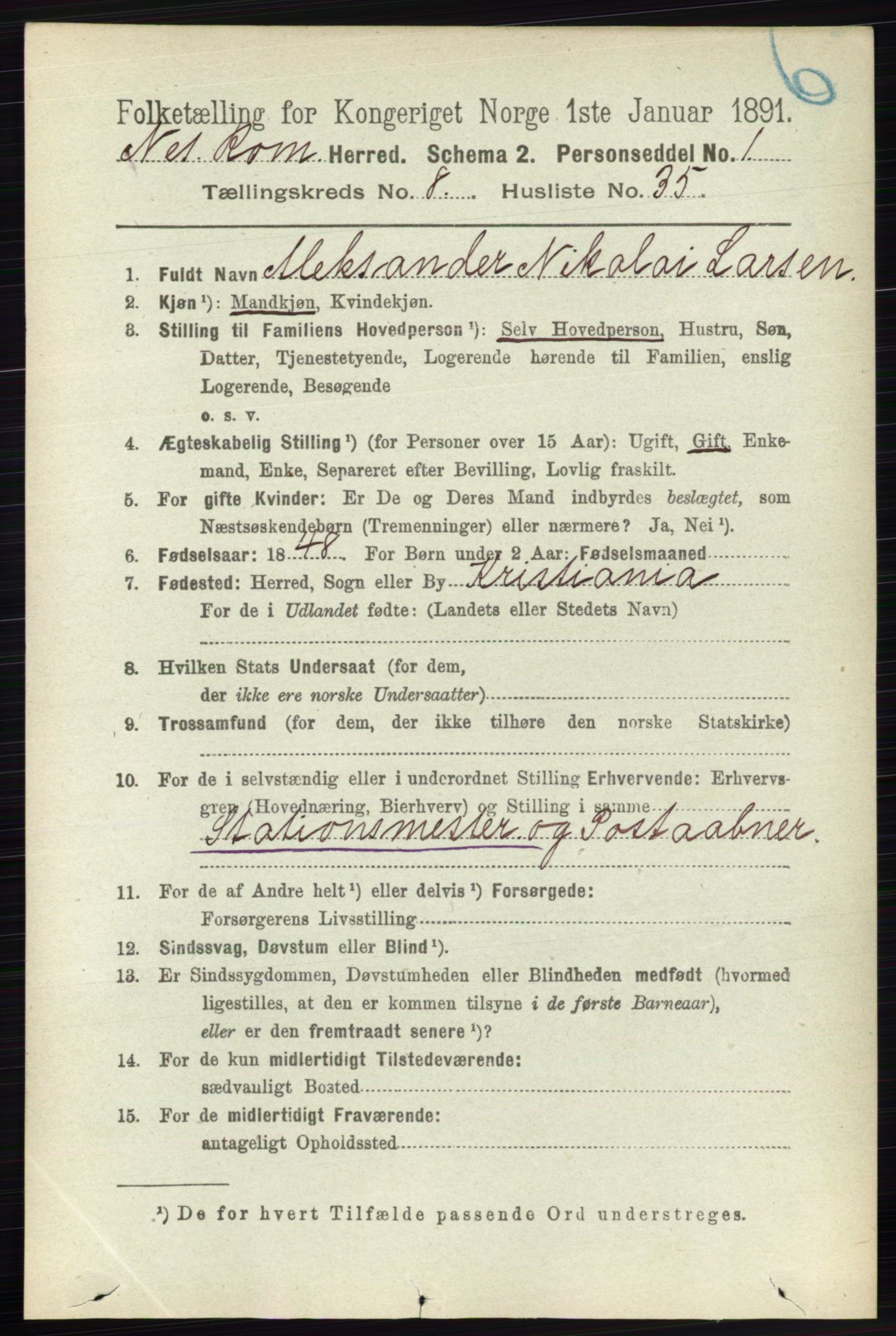 RA, Folketelling 1891 for 0236 Nes herred, 1891, s. 4824