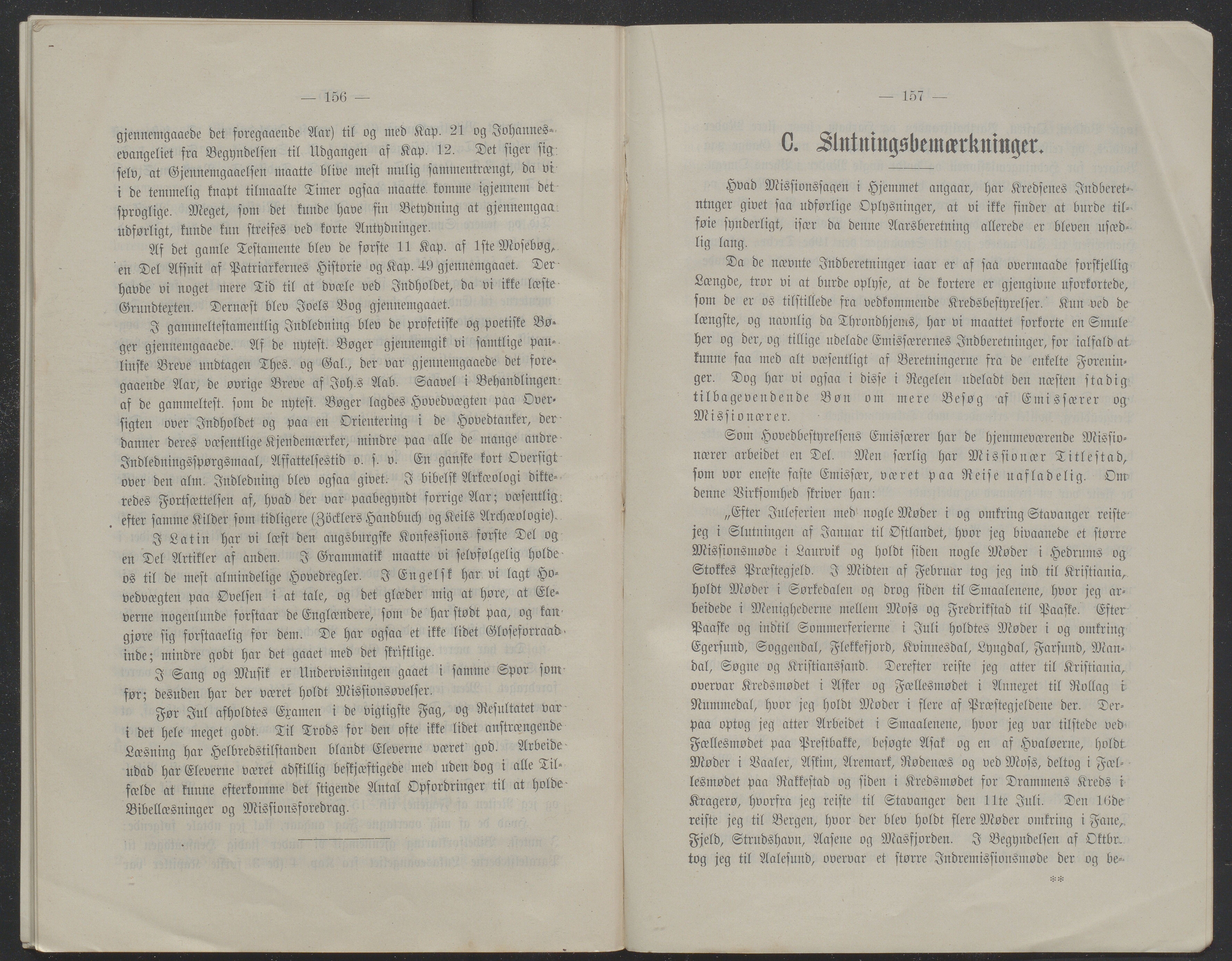 Det Norske Misjonsselskap - hovedadministrasjonen, VID/MA-A-1045/D/Db/Dba/L0339/0007: Beretninger, Bøker, Skrifter o.l   / Årsberetninger. Heftet. 54. , 1896, s. 156-157