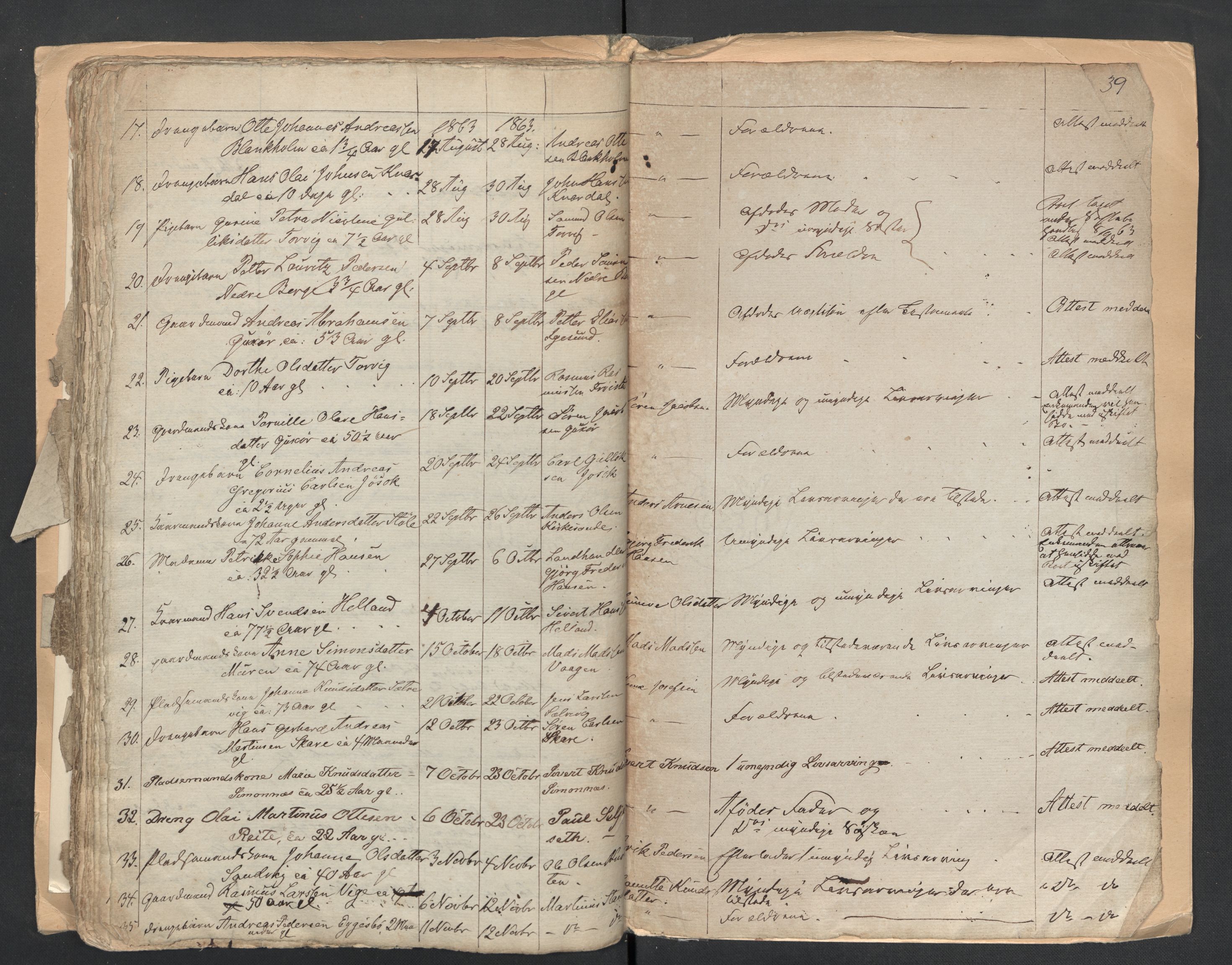 Herøy og Sande lensmannskontor, AV/SAT-A-5655/2/2/L0040: Dødsfallprotokoll, 1856-1863, s. 39