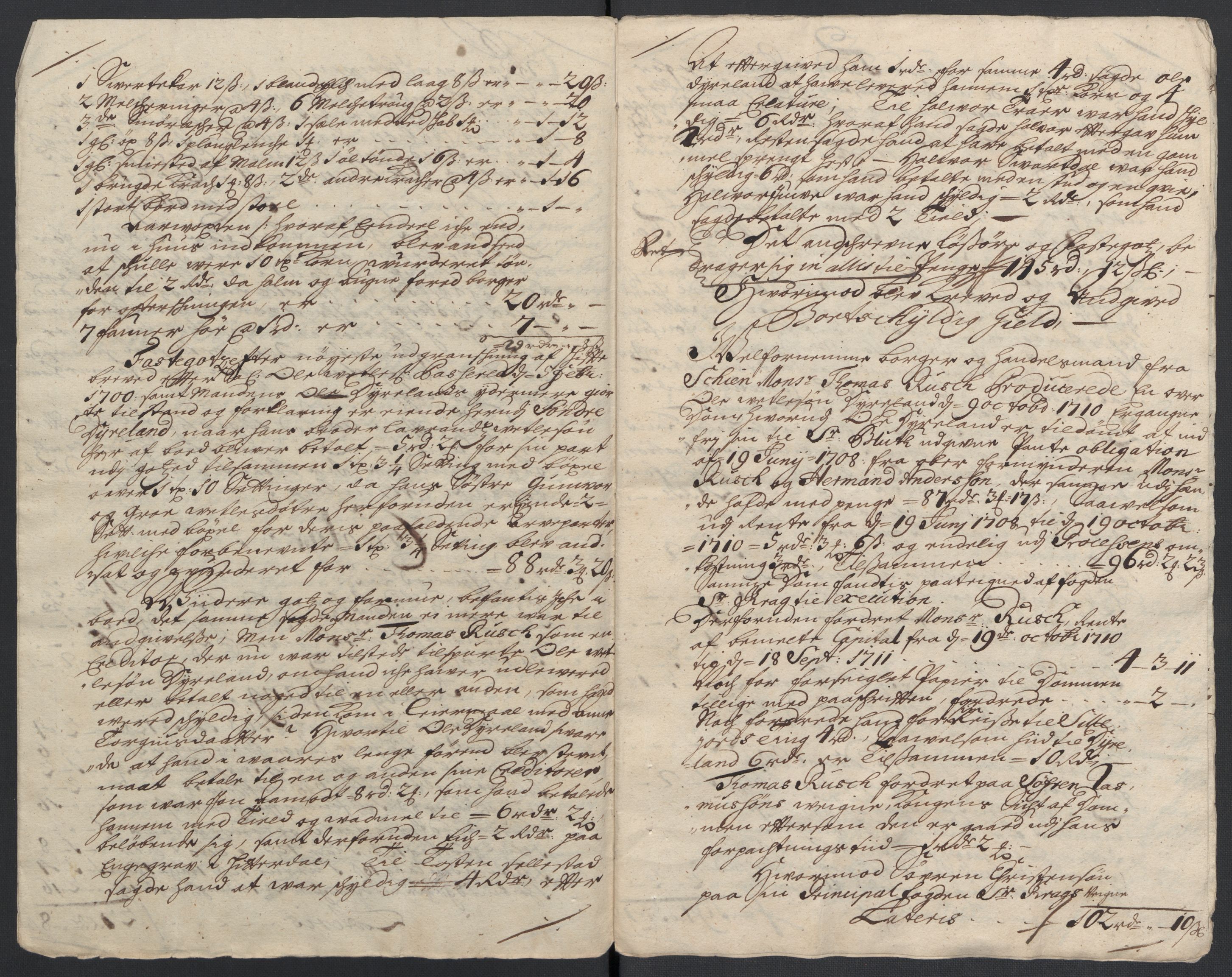 Rentekammeret inntil 1814, Reviderte regnskaper, Fogderegnskap, AV/RA-EA-4092/R36/L2120: Fogderegnskap Øvre og Nedre Telemark og Bamble, 1711, s. 57