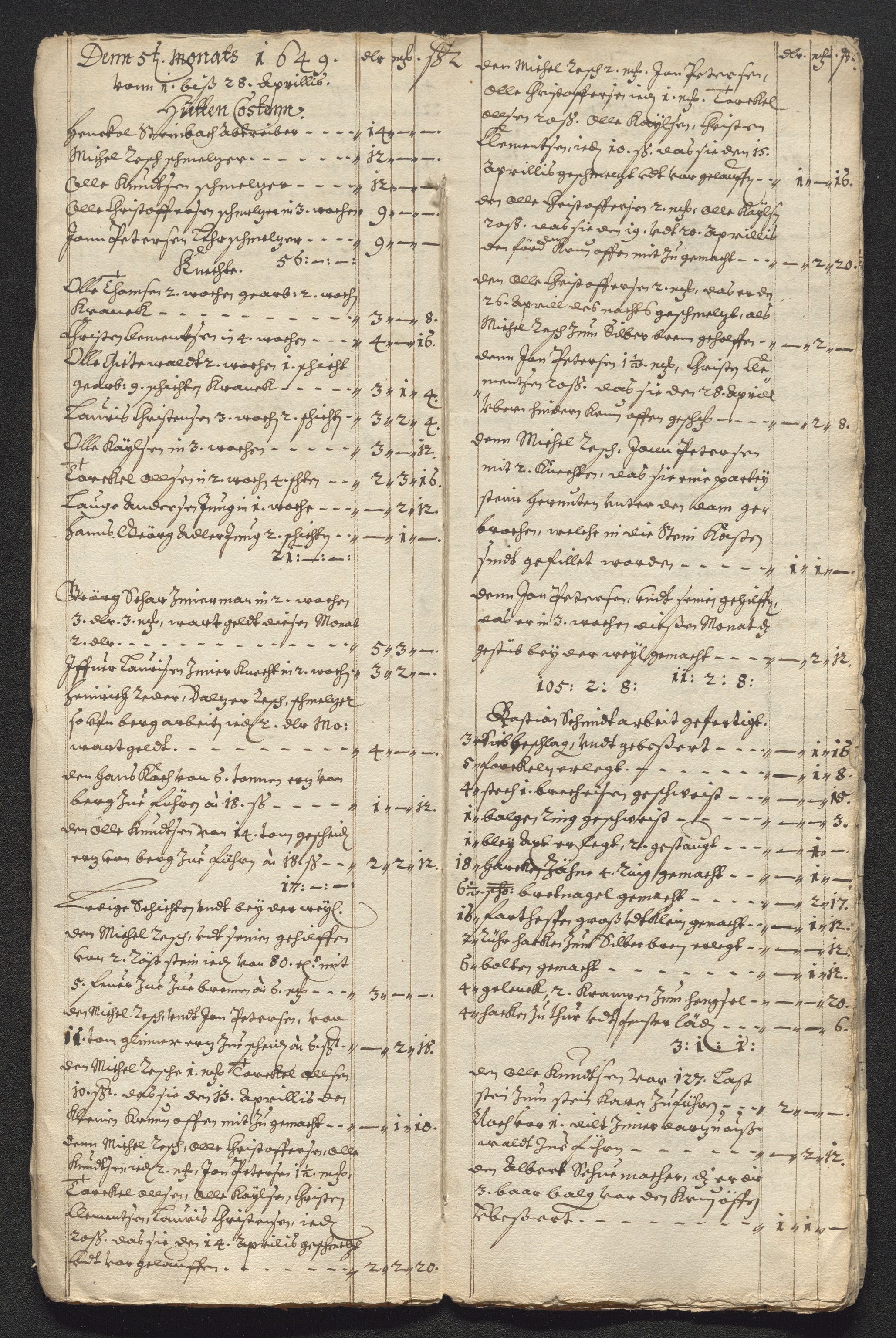 Kongsberg Sølvverk 1623-1816, AV/SAKO-EA-3135/001/D/Dc/Dcd/L0023: Utgiftsregnskap for gruver m.m., 1649, s. 697