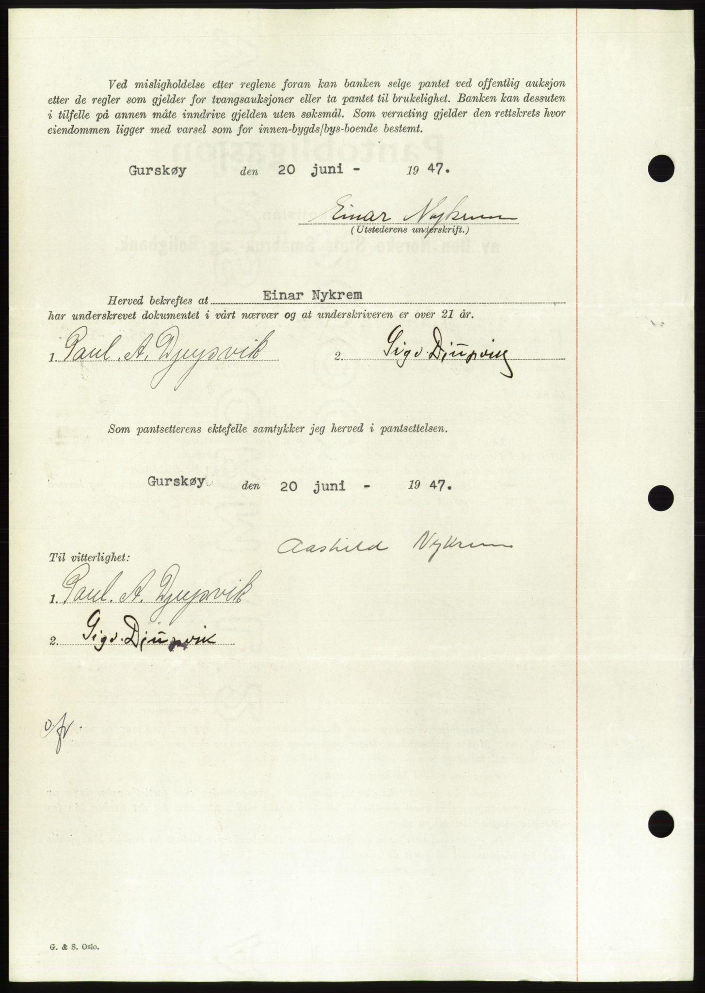 Søre Sunnmøre sorenskriveri, AV/SAT-A-4122/1/2/2C/L0115: Pantebok nr. 3B, 1947-1948, Dagboknr: 921/1947