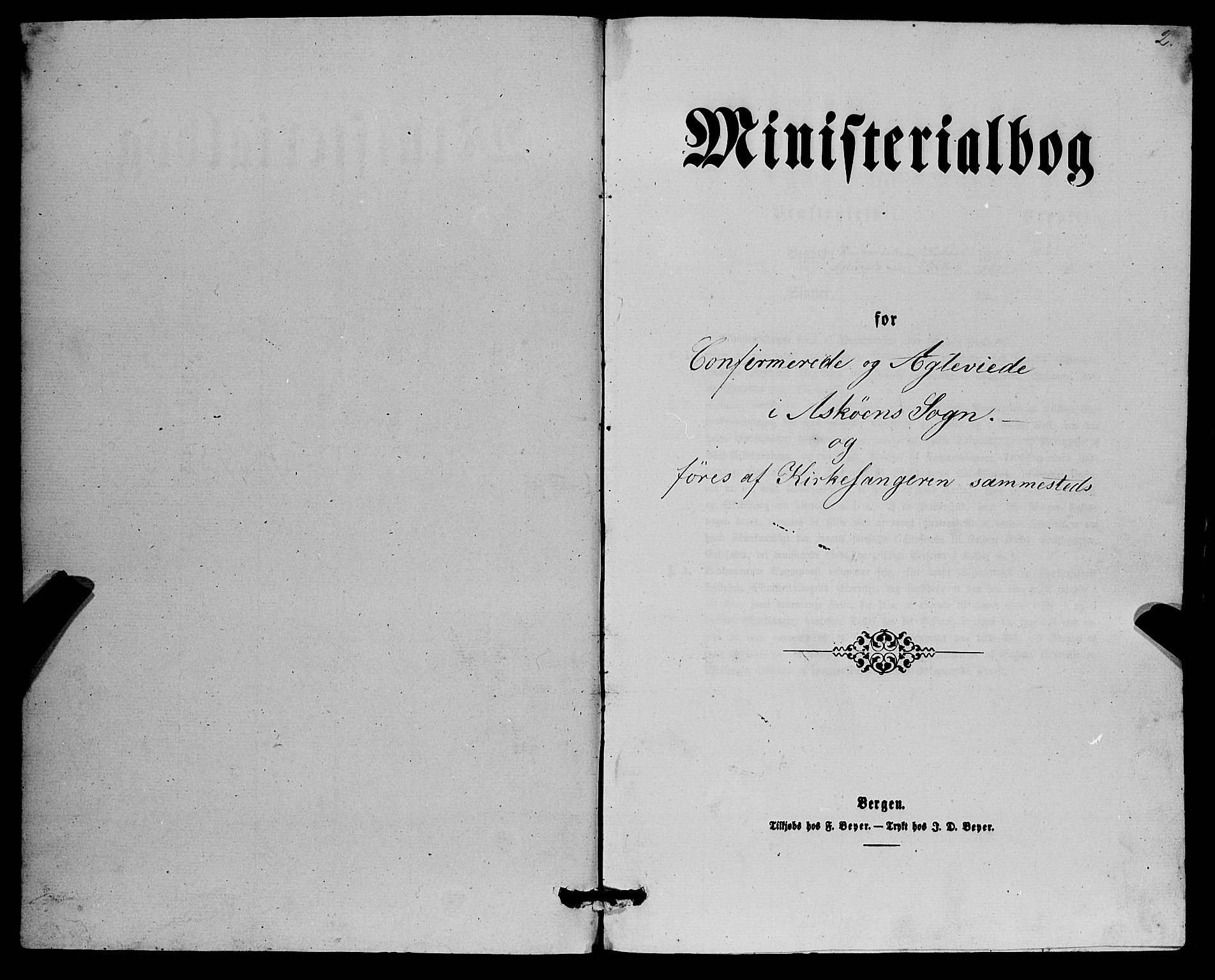 Askøy Sokneprestembete, SAB/A-74101/H/Ha/Hab/Haba/L0006: Klokkerbok nr. A 6, 1861-1881, s. 2