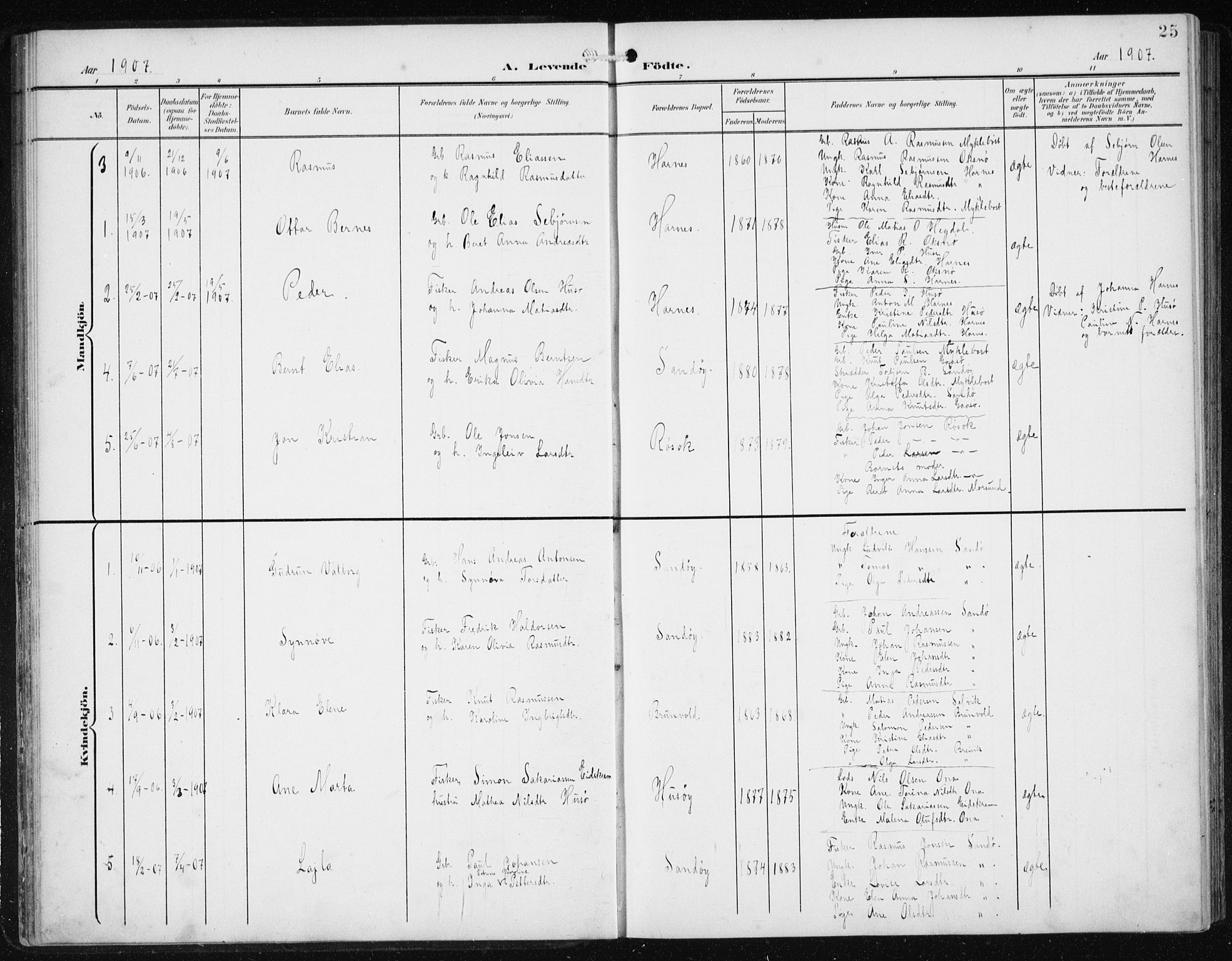 Ministerialprotokoller, klokkerbøker og fødselsregistre - Møre og Romsdal, SAT/A-1454/561/L0733: Klokkerbok nr. 561C03, 1900-1940, s. 25