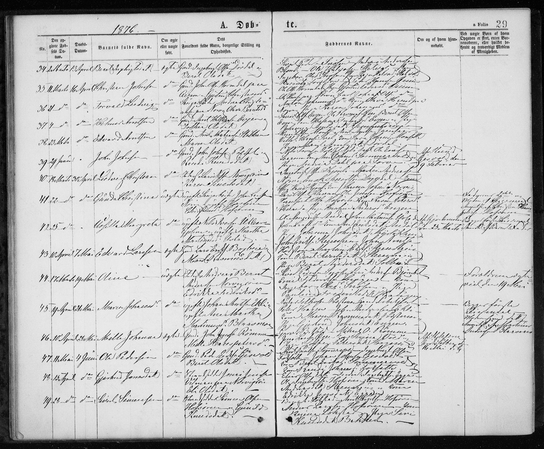 Ministerialprotokoller, klokkerbøker og fødselsregistre - Sør-Trøndelag, SAT/A-1456/668/L0817: Klokkerbok nr. 668C06, 1873-1884, s. 29