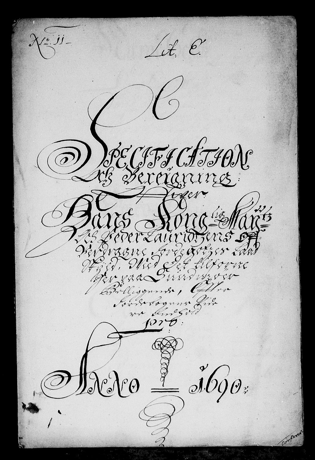 Rentekammeret inntil 1814, Reviderte regnskaper, Stiftamtstueregnskaper, Bergen stiftamt, RA/EA-6043/R/Rc/L0093: Bergen stiftamt, 1690