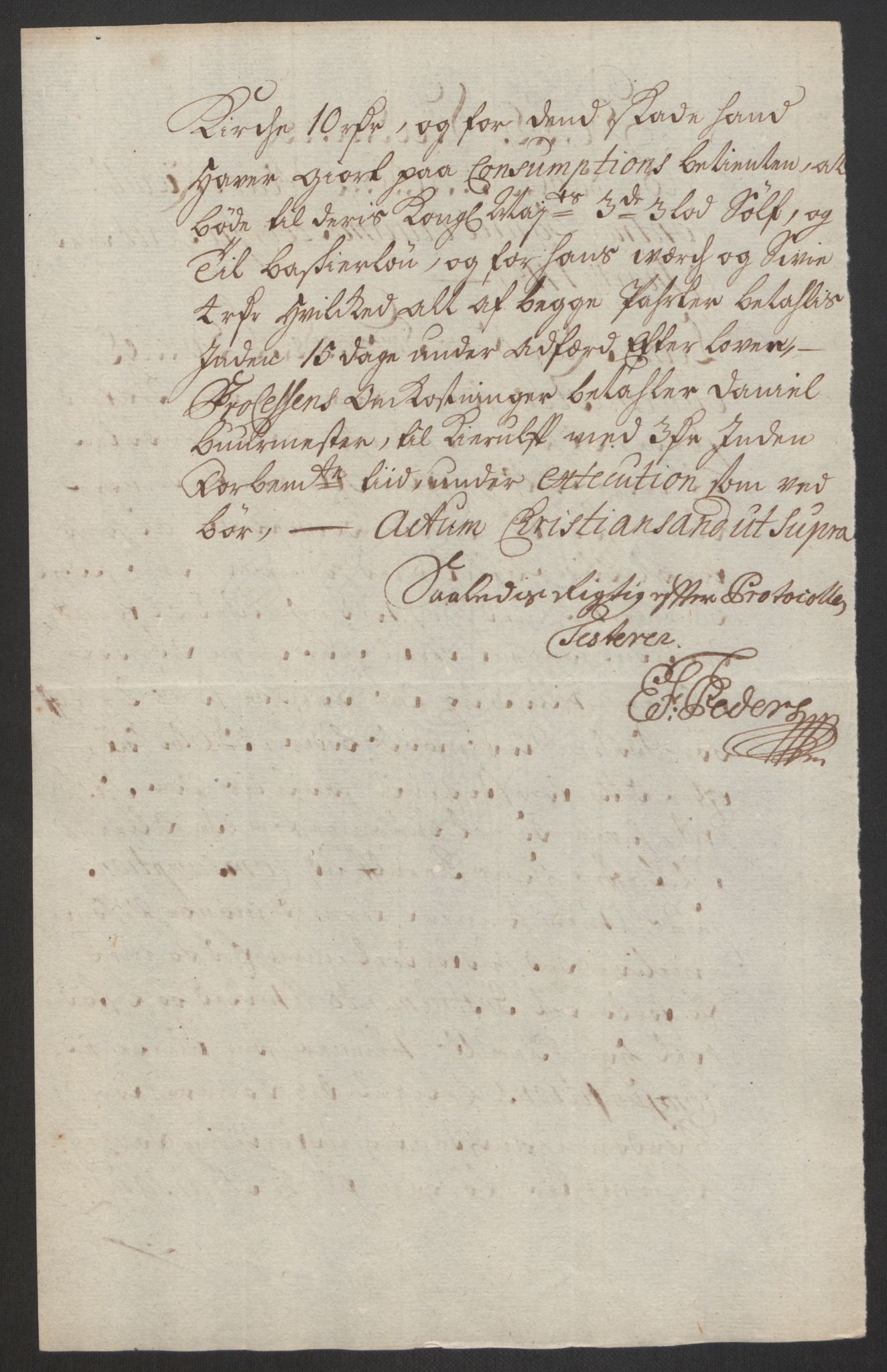 Rentekammeret inntil 1814, Reviderte regnskaper, Byregnskaper, AV/RA-EA-4066/R/Rm/L0285: [M18] Sikt og sakefall, 1681-1718, s. 592