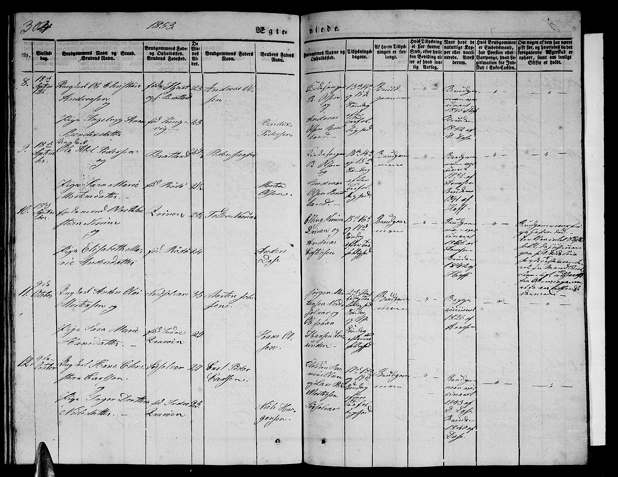 Ministerialprotokoller, klokkerbøker og fødselsregistre - Nordland, AV/SAT-A-1459/839/L0572: Klokkerbok nr. 839C02, 1841-1873, s. 304