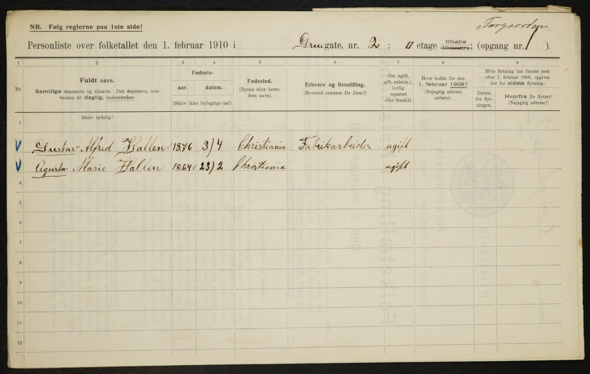 OBA, Kommunal folketelling 1.2.1910 for Kristiania, 1910, s. 28977