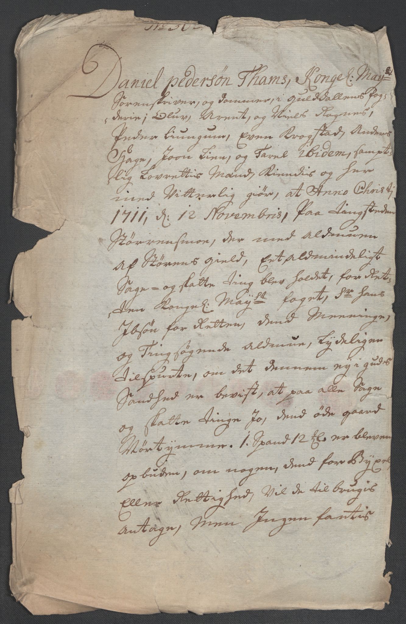 Rentekammeret inntil 1814, Reviderte regnskaper, Fogderegnskap, RA/EA-4092/R60/L3962: Fogderegnskap Orkdal og Gauldal, 1711, s. 349