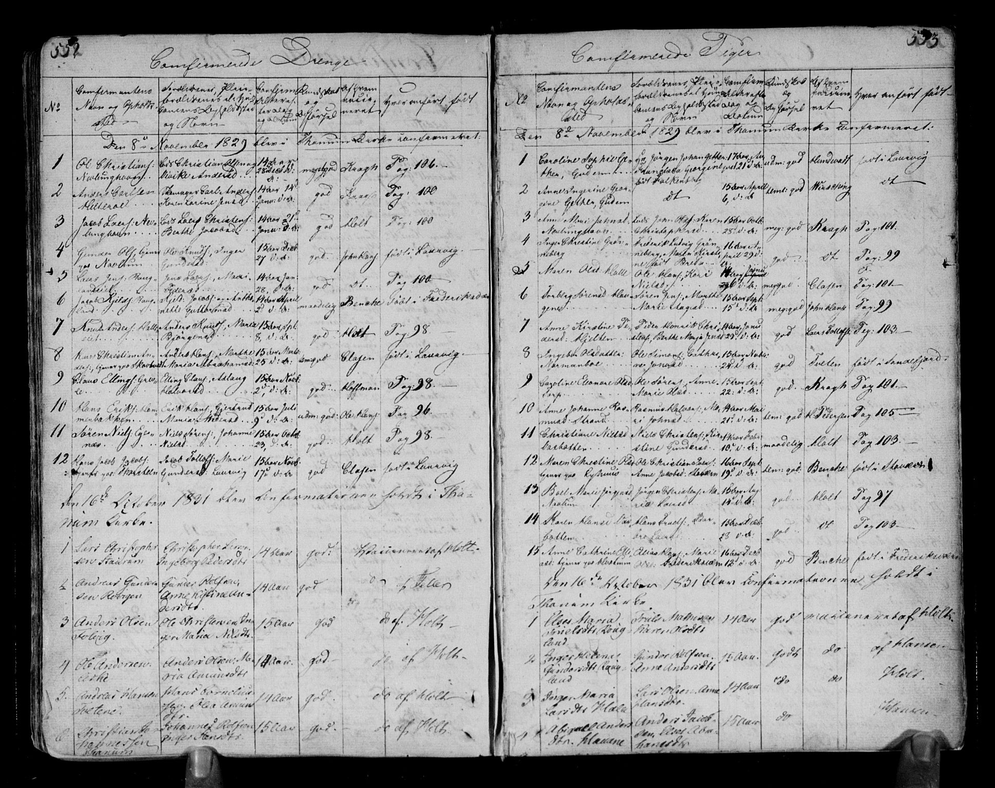 Brunlanes kirkebøker, AV/SAKO-A-342/F/Fa/L0002: Ministerialbok nr. I 2, 1802-1834, s. 552-553