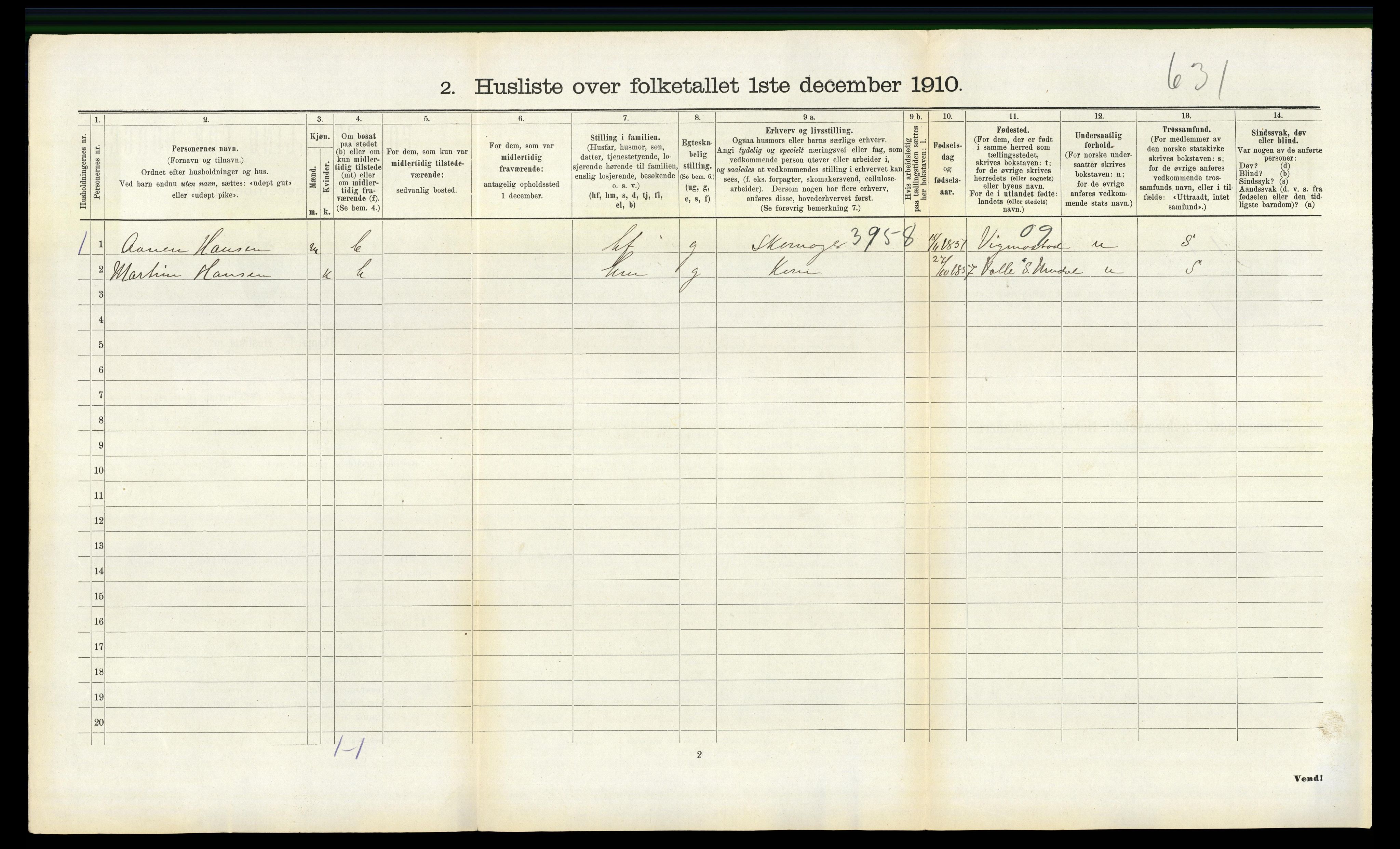 RA, Folketelling 1910 for 1019 Halse og Harkmark herred, 1910, s. 825