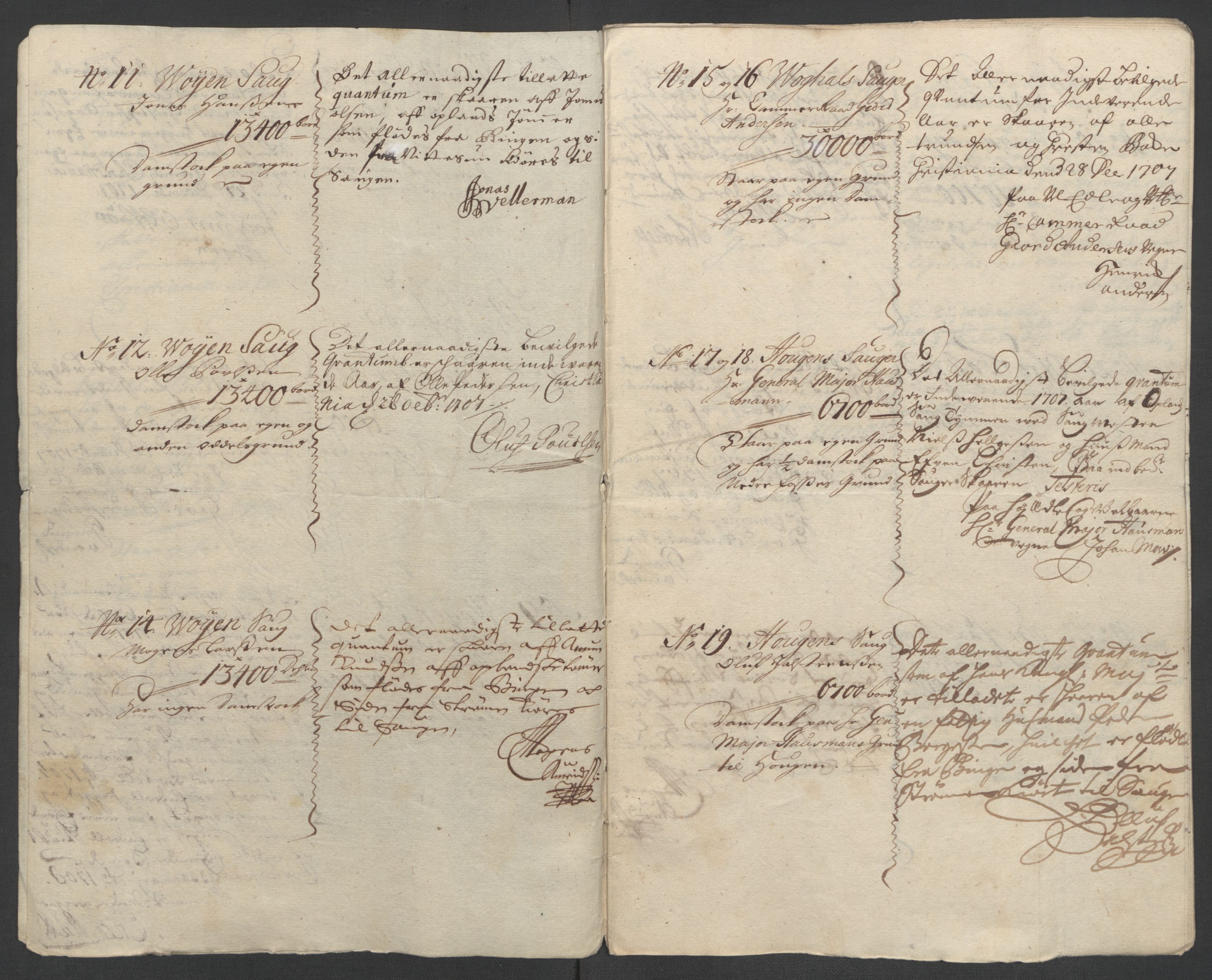 Rentekammeret inntil 1814, Reviderte regnskaper, Fogderegnskap, AV/RA-EA-4092/R10/L0447: Fogderegnskap Aker og Follo, 1707-1709, s. 106