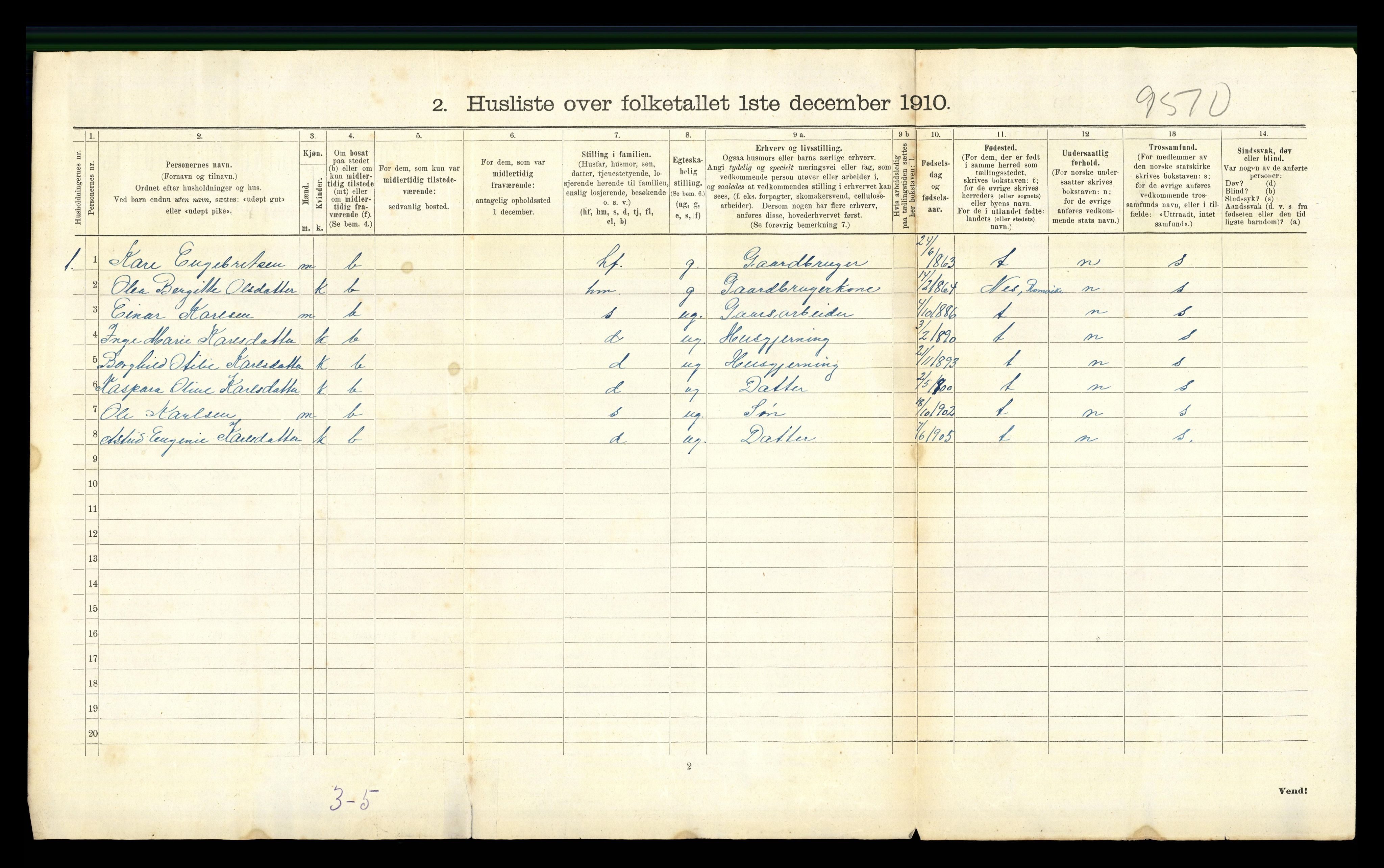 RA, Folketelling 1910 for 0419 Sør-Odal herred, 1910, s. 2043