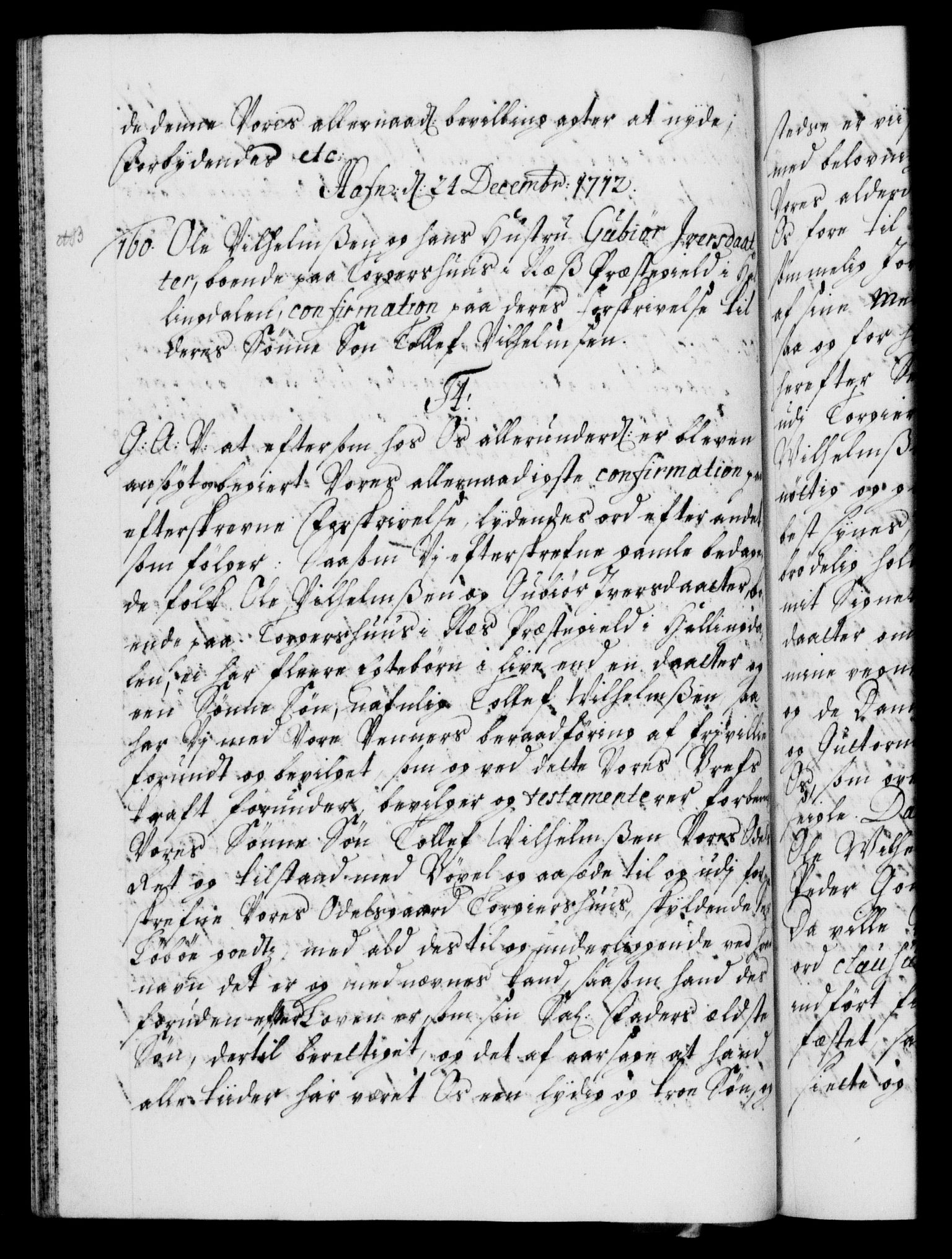 Danske Kanselli 1572-1799, AV/RA-EA-3023/F/Fc/Fca/Fcaa/L0021: Norske registre, 1712-1715, s. 77b