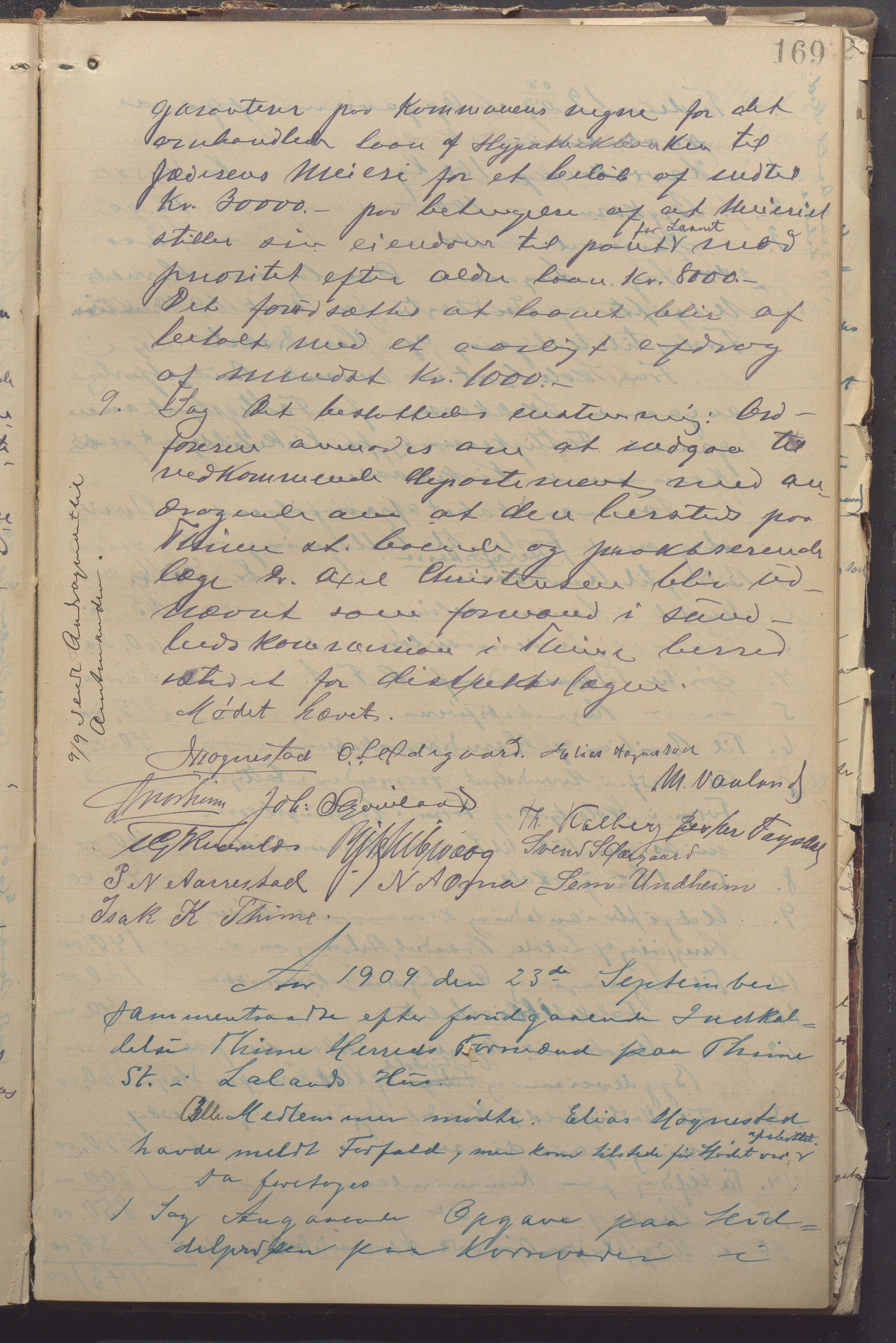 Time kommune - Formannskapet, IKAR/K-100592/A/Aa/L0005: Møtebok, 1901-1910, s. 169b