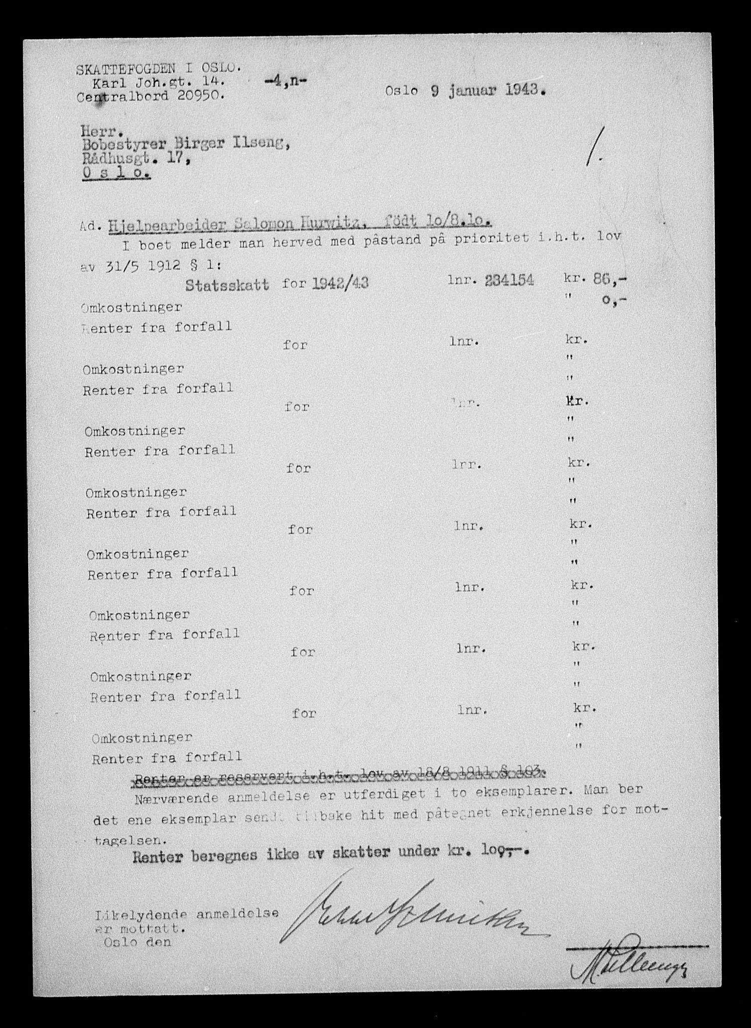 Justisdepartementet, Tilbakeføringskontoret for inndratte formuer, AV/RA-S-1564/H/Hc/Hcc/L0945: --, 1945-1947, s. 27
