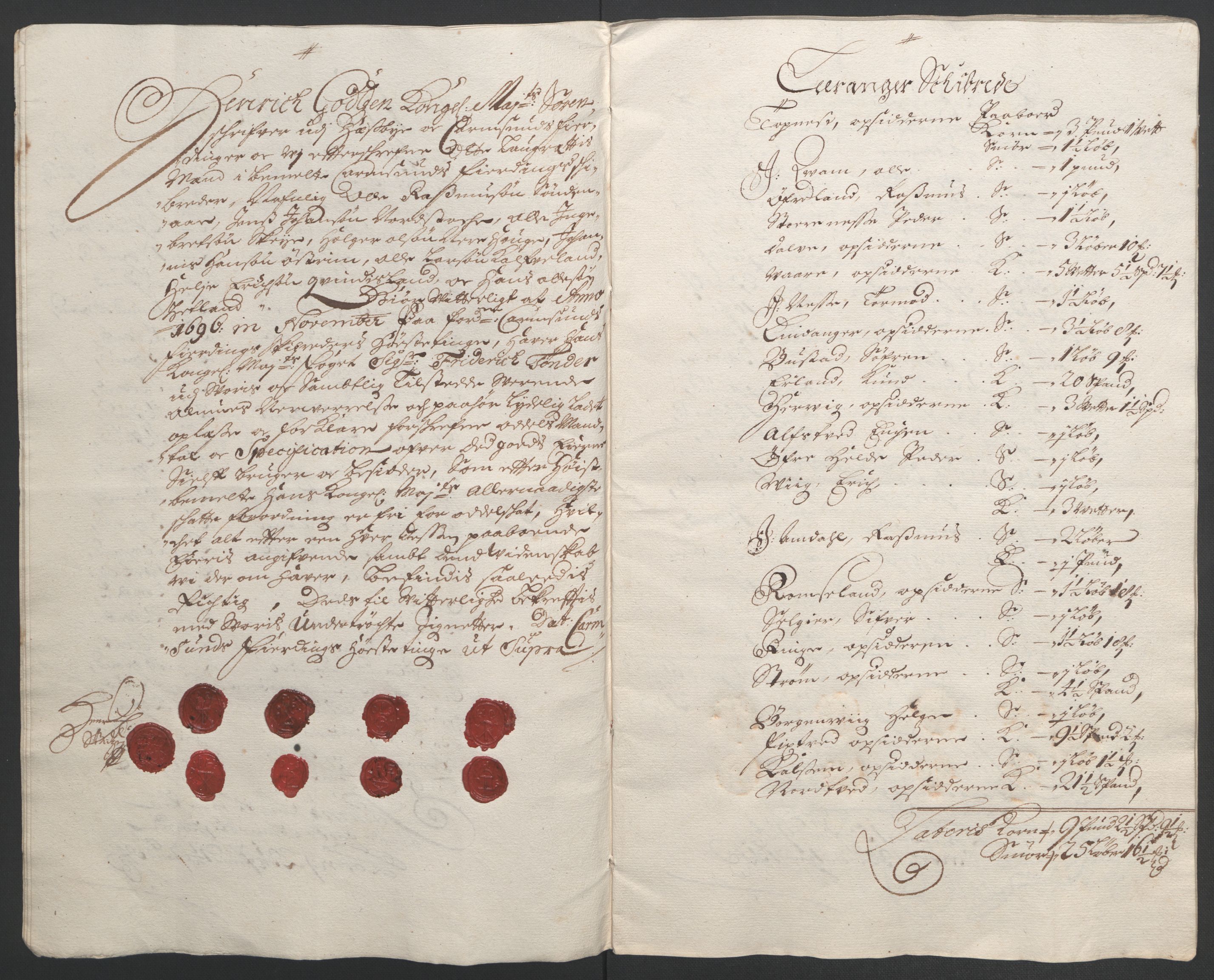 Rentekammeret inntil 1814, Reviderte regnskaper, Fogderegnskap, AV/RA-EA-4092/R47/L2857: Fogderegnskap Ryfylke, 1694-1696, s. 283