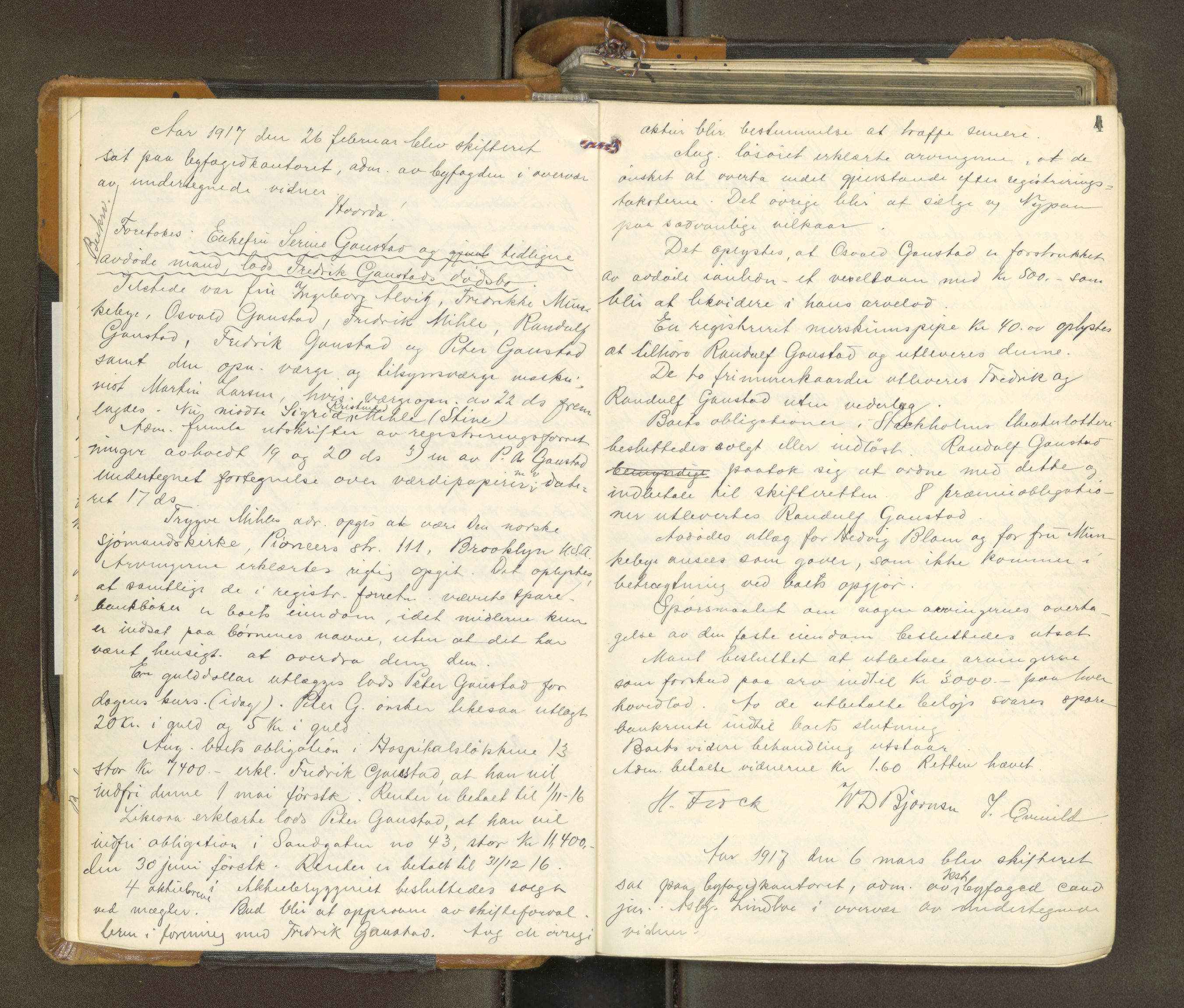 Trondheim byfogd, AV/SAT-A-0003/1/3/3B/L0020: Skiftebehandlingsprotokoll - 30/1-3/6., 1917-1922, s. 4