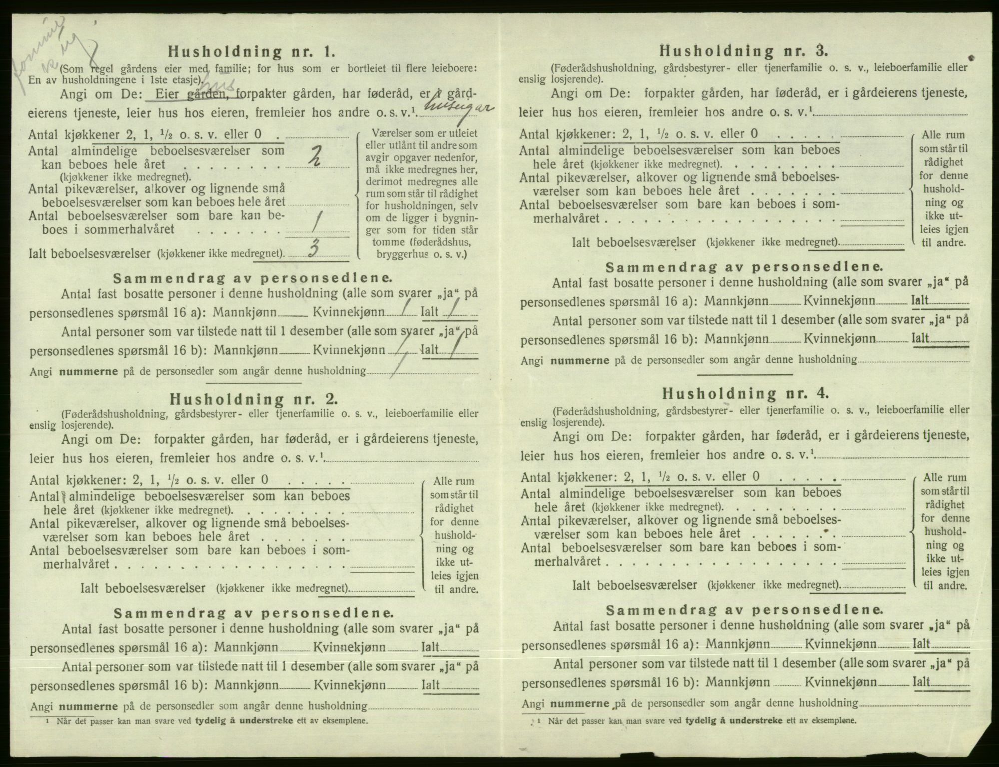 SAB, Folketelling 1920 for 1235 Voss herred, 1920, s. 1614