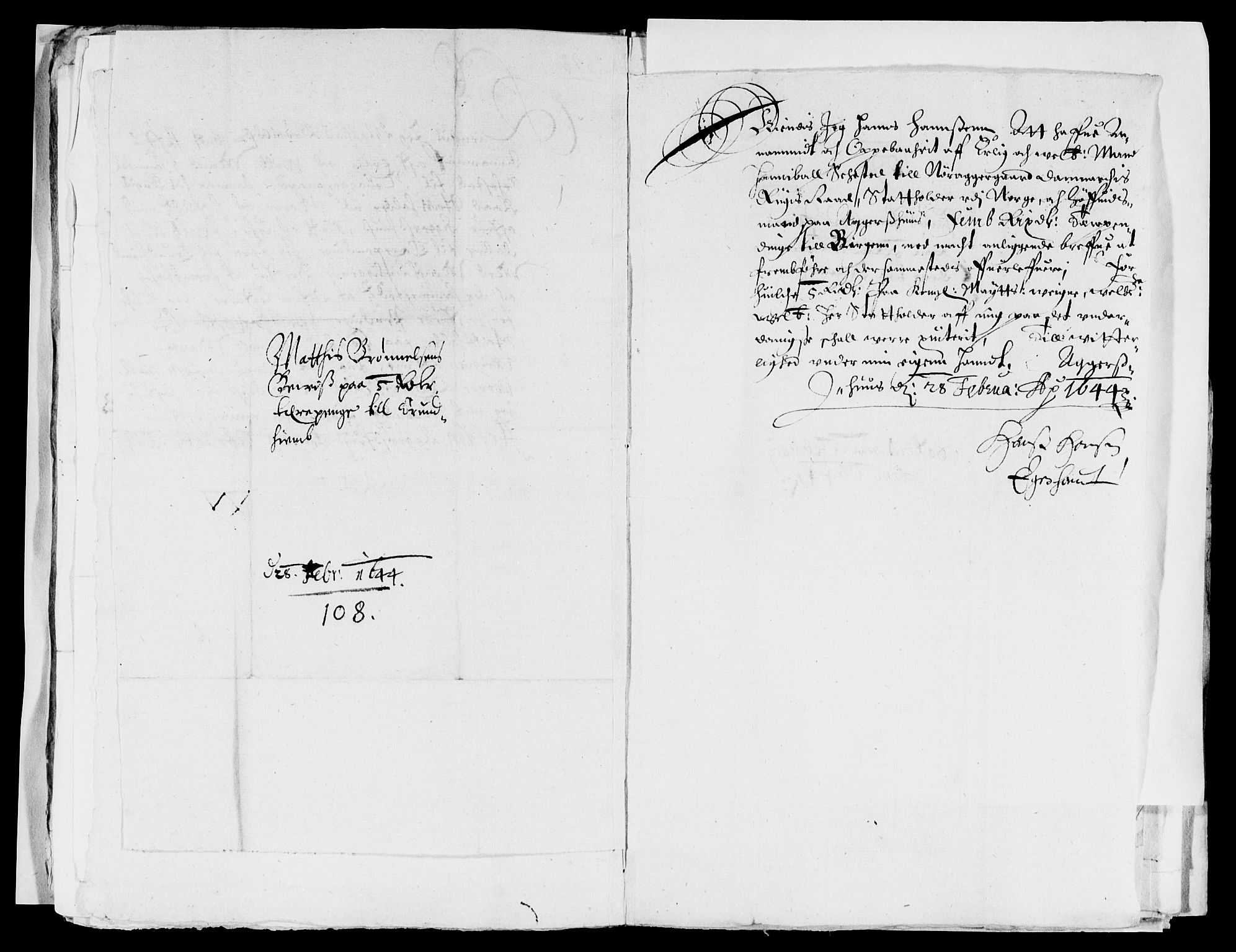 Rentekammeret inntil 1814, Reviderte regnskaper, Lensregnskaper, AV/RA-EA-5023/R/Rb/Rba/L0171: Akershus len, 1643-1644
