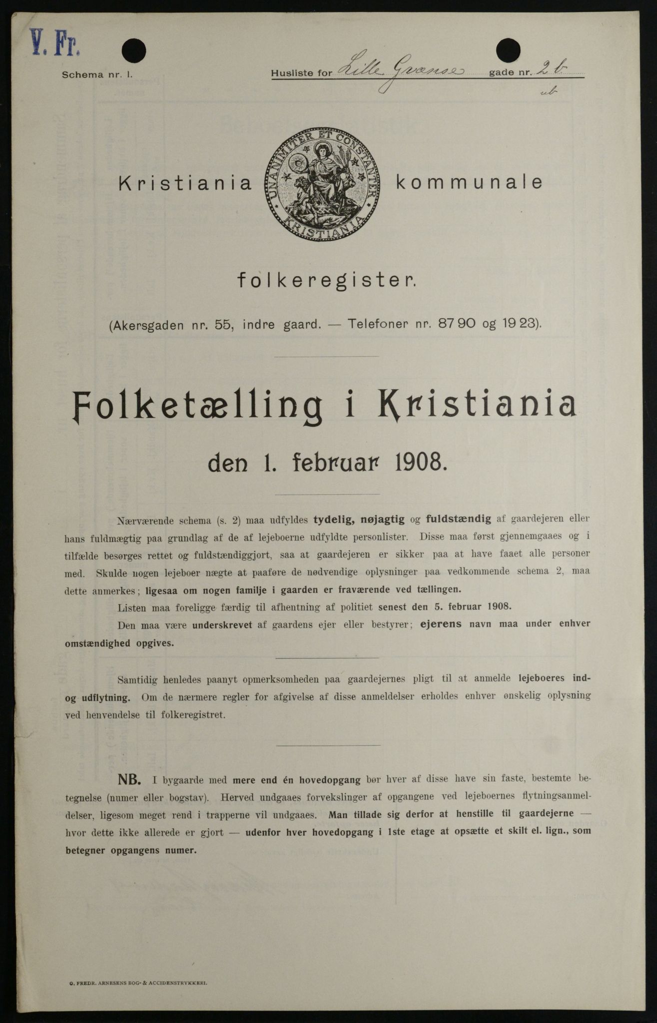 OBA, Kommunal folketelling 1.2.1908 for Kristiania kjøpstad, 1908, s. 51621