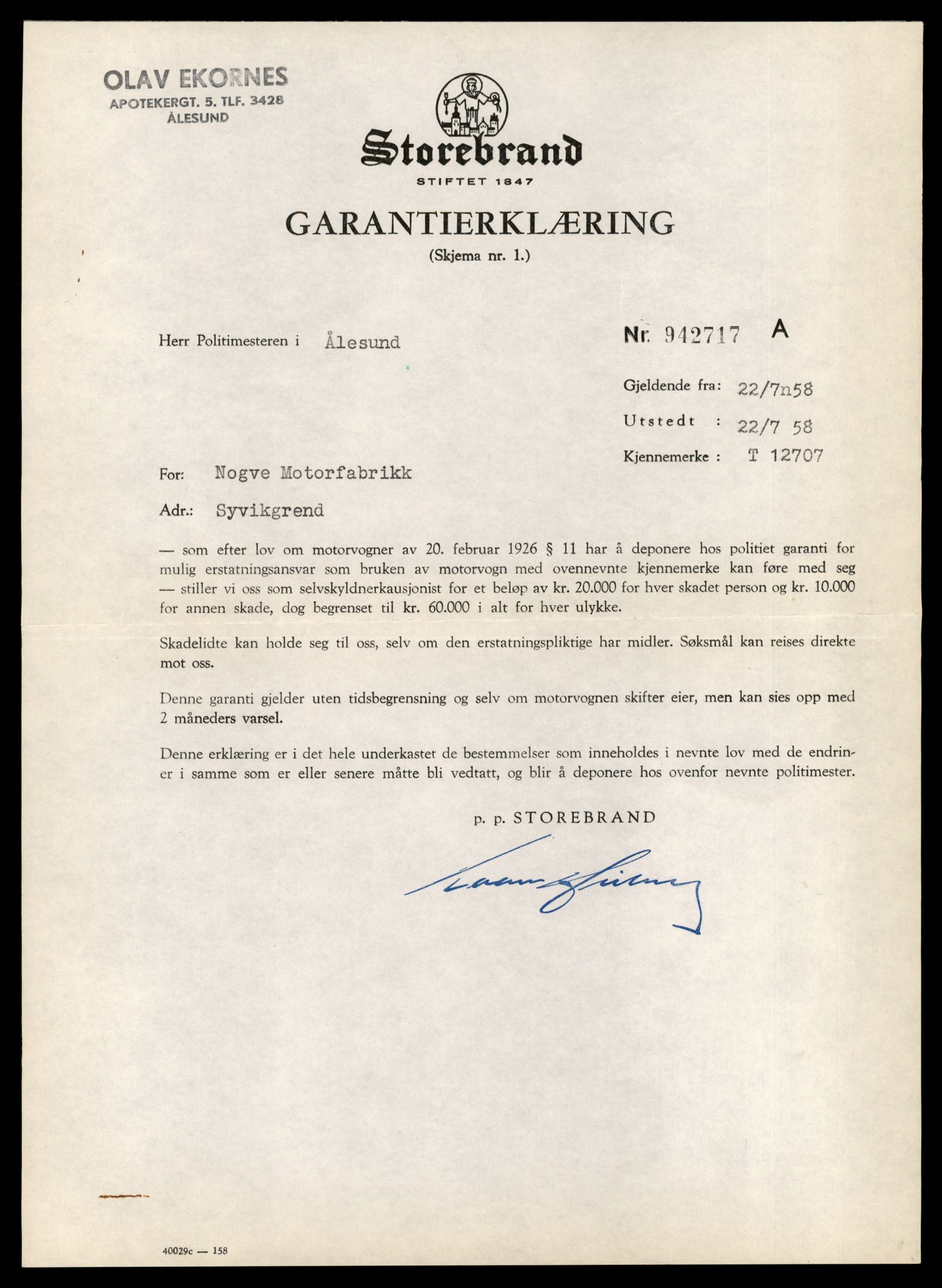Møre og Romsdal vegkontor - Ålesund trafikkstasjon, AV/SAT-A-4099/F/Fe/L0035: Registreringskort for kjøretøy T 12653 - T 12829, 1927-1998, s. 1036