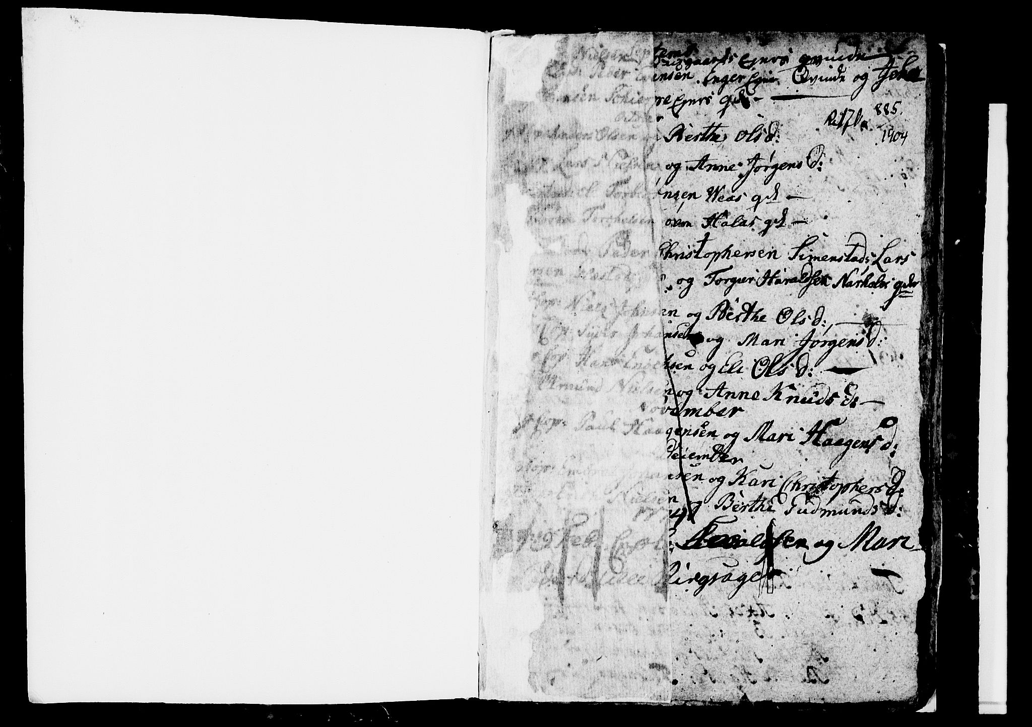 Ringsaker prestekontor, AV/SAH-PREST-014/I/Ia/L0005/0001: Kladd til kirkebok nr. 5.1, 1773-1775, s. 0-1