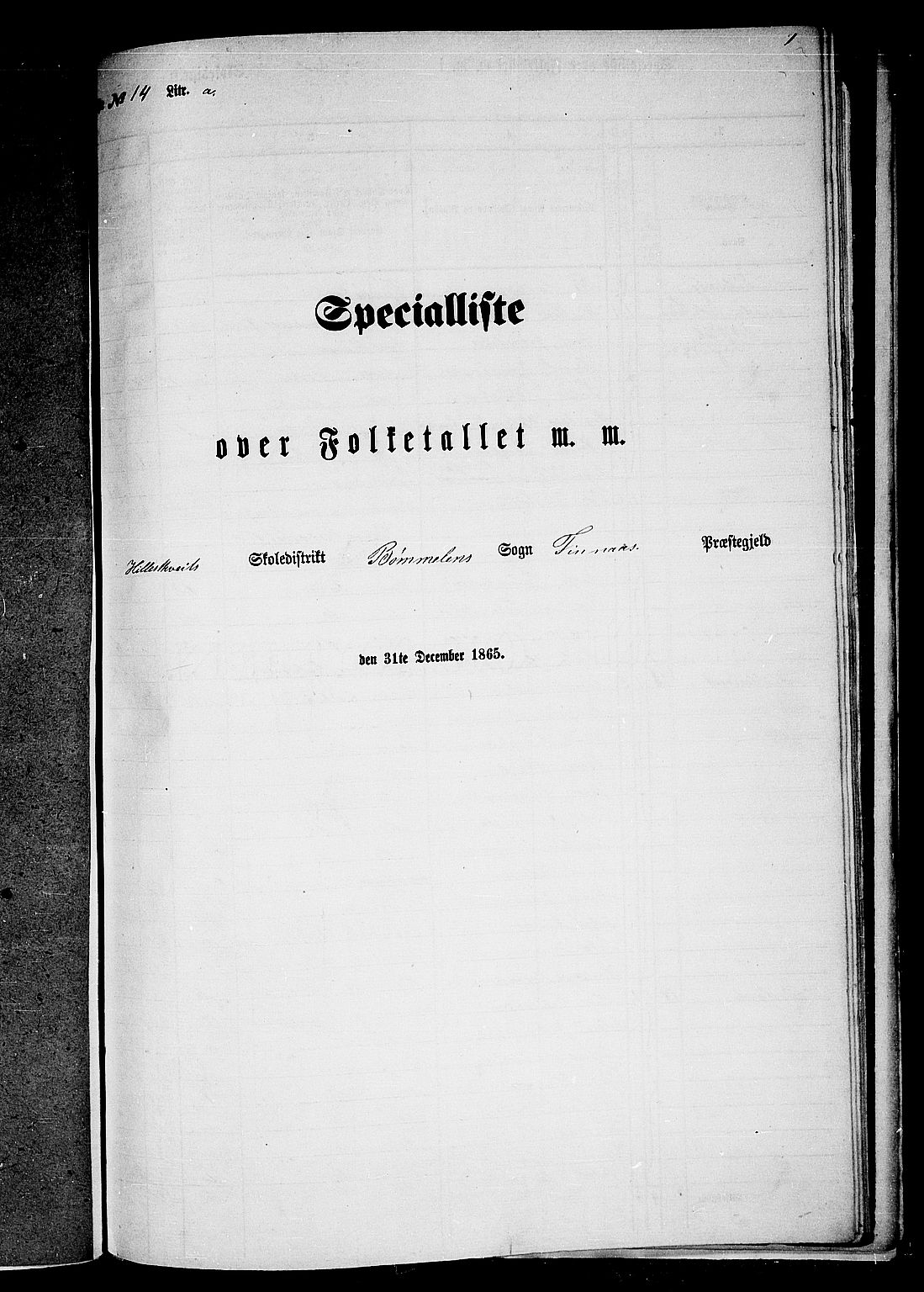 RA, Folketelling 1865 for 1218P Finnås prestegjeld, 1865, s. 180