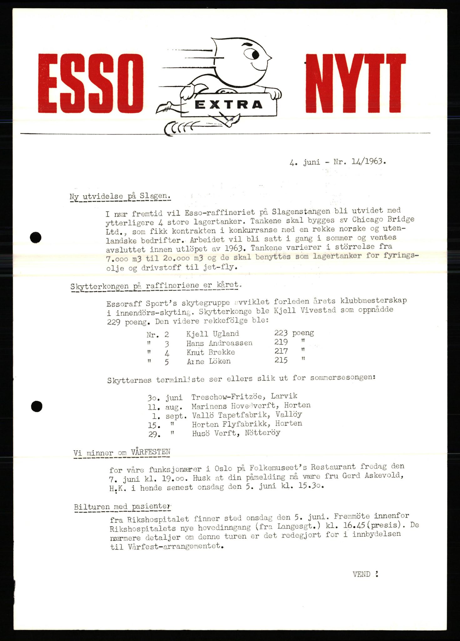 Pa 0982 - Esso Norge A/S, AV/SAST-A-100448/X/Xd/L0004: Esso Extra Nytt, 1963-1976