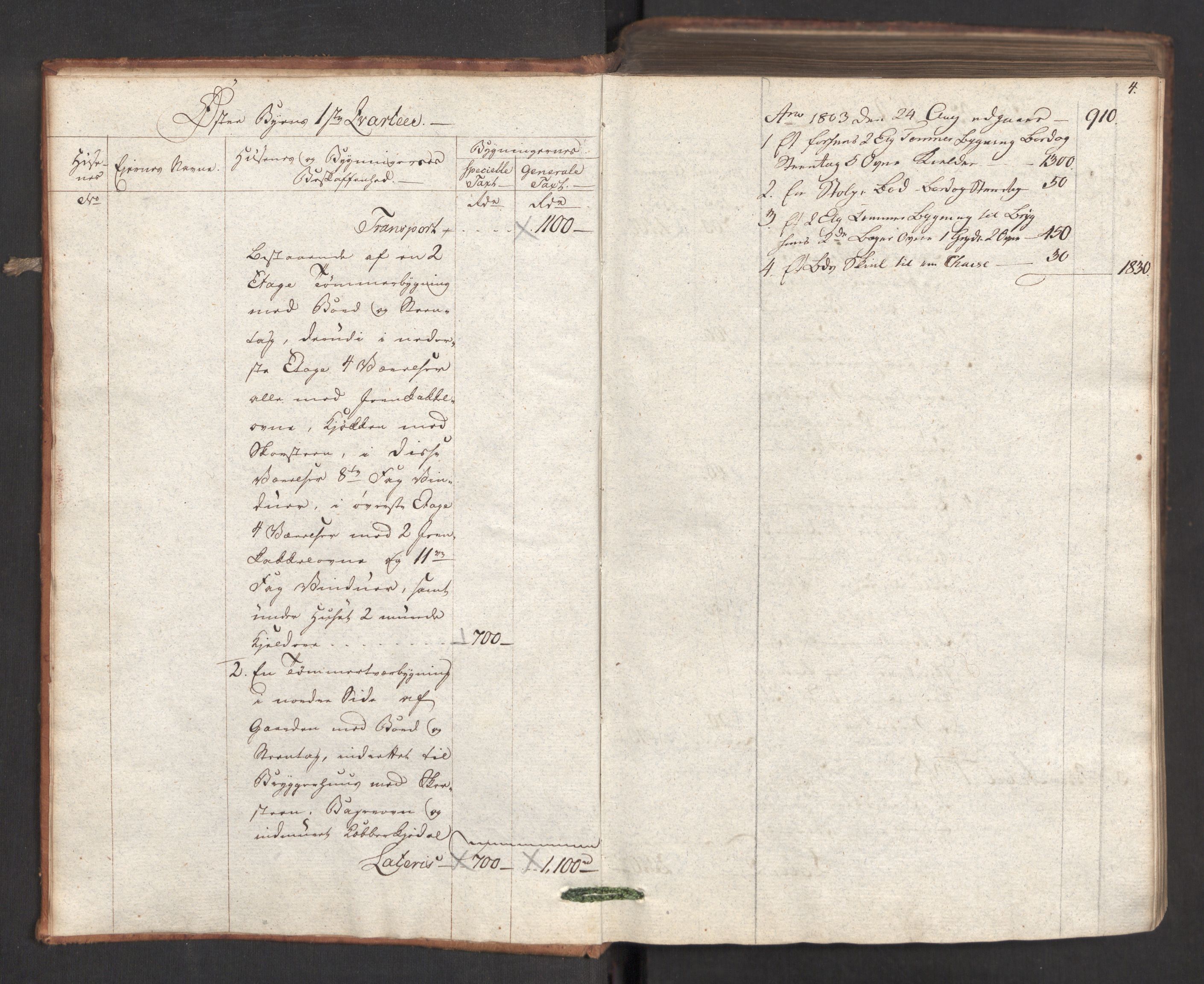 Kommersekollegiet, Brannforsikringskontoret 1767-1814, AV/RA-EA-5458/F/Fa/L0019/0001: Kristiansand / Branntakstprotokoll, 1797, s. 4