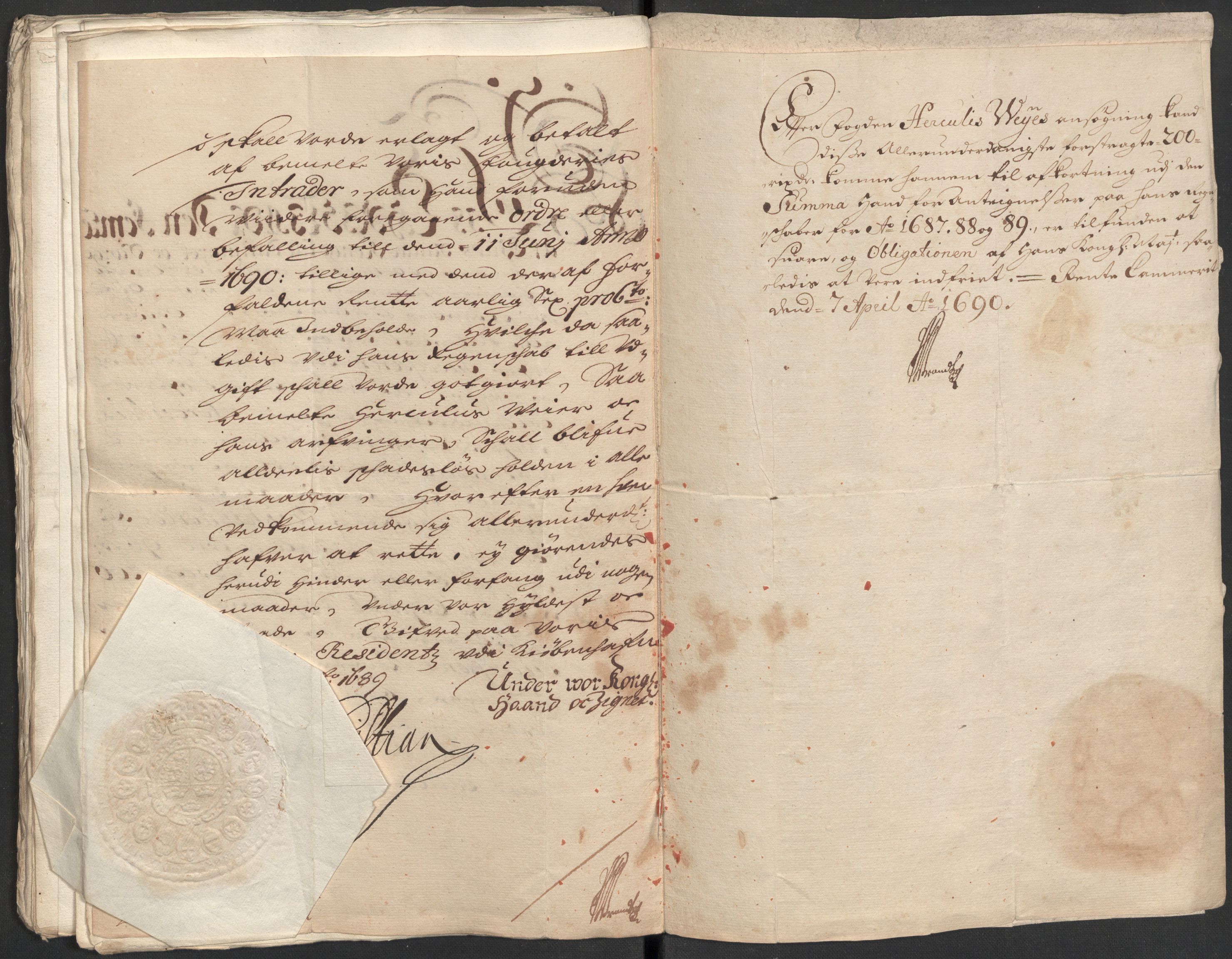 Rentekammeret inntil 1814, Reviderte regnskaper, Fogderegnskap, RA/EA-4092/R35/L2088: Fogderegnskap Øvre og Nedre Telemark, 1687-1689, s. 223