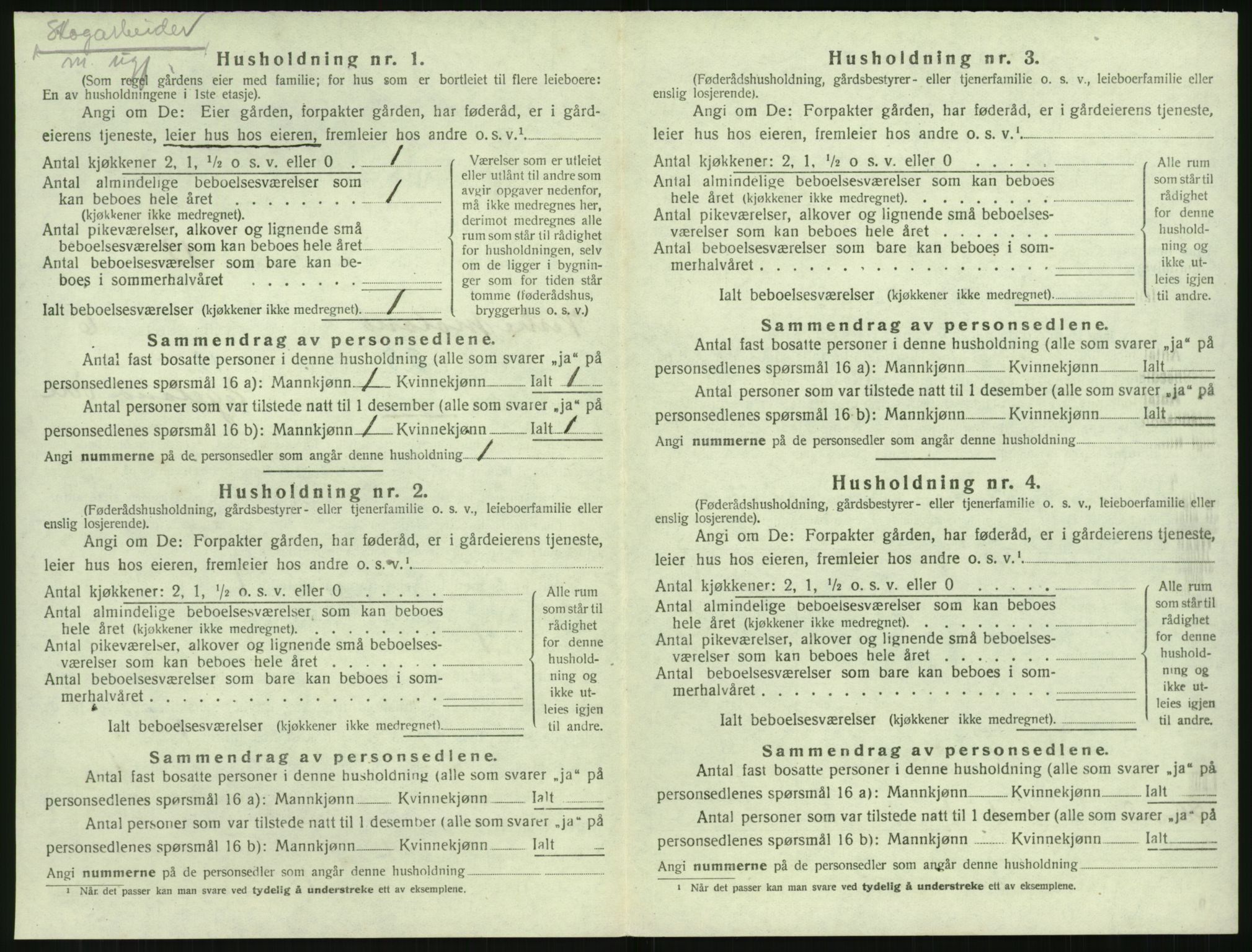 SAK, Folketelling 1920 for 0926 Vestre Moland herred, 1920, s. 842