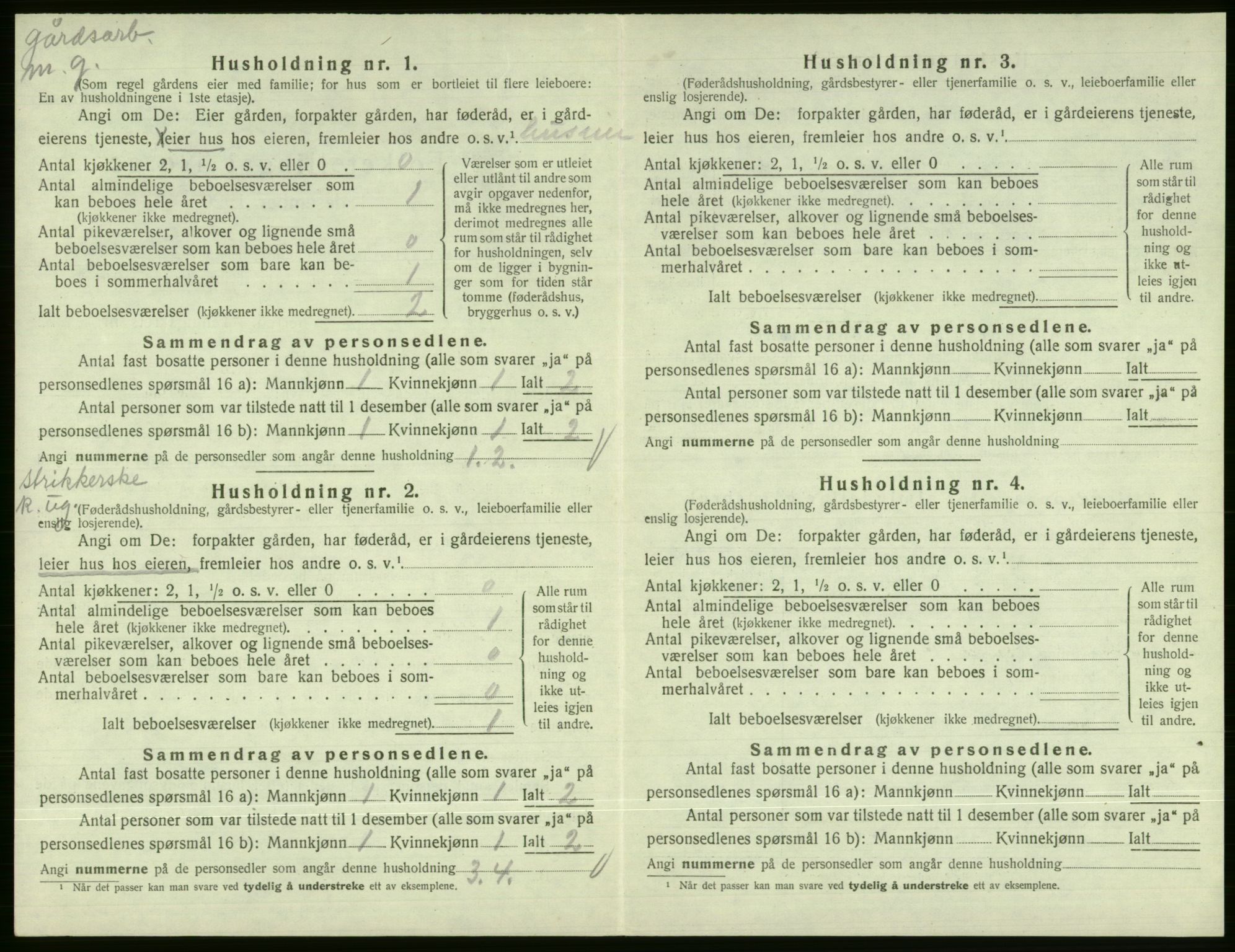 SAB, Folketelling 1920 for 1236 Vossestrand herred, 1920, s. 109