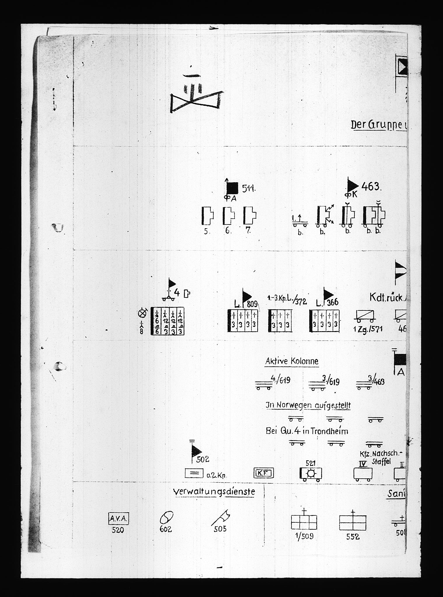 Documents Section, AV/RA-RAFA-2200/V/L0083: Amerikansk mikrofilm "Captured German Documents".
Box No. 722.  FKA jnr. 615/1954., 1940, s. 492