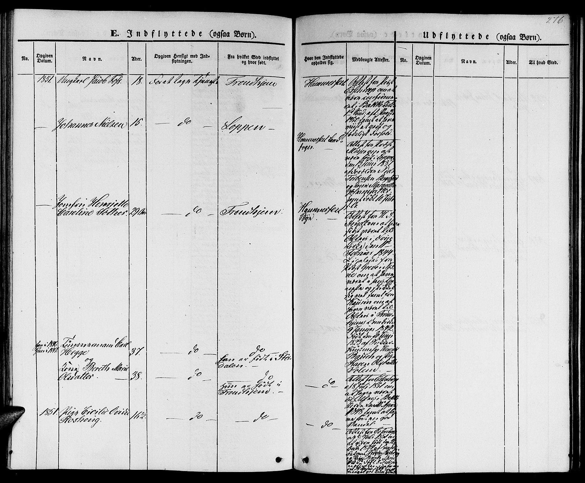 Hammerfest sokneprestkontor, AV/SATØ-S-1347/H/Hb/L0002.klokk: Klokkerbok nr. 2, 1851-1861, s. 276