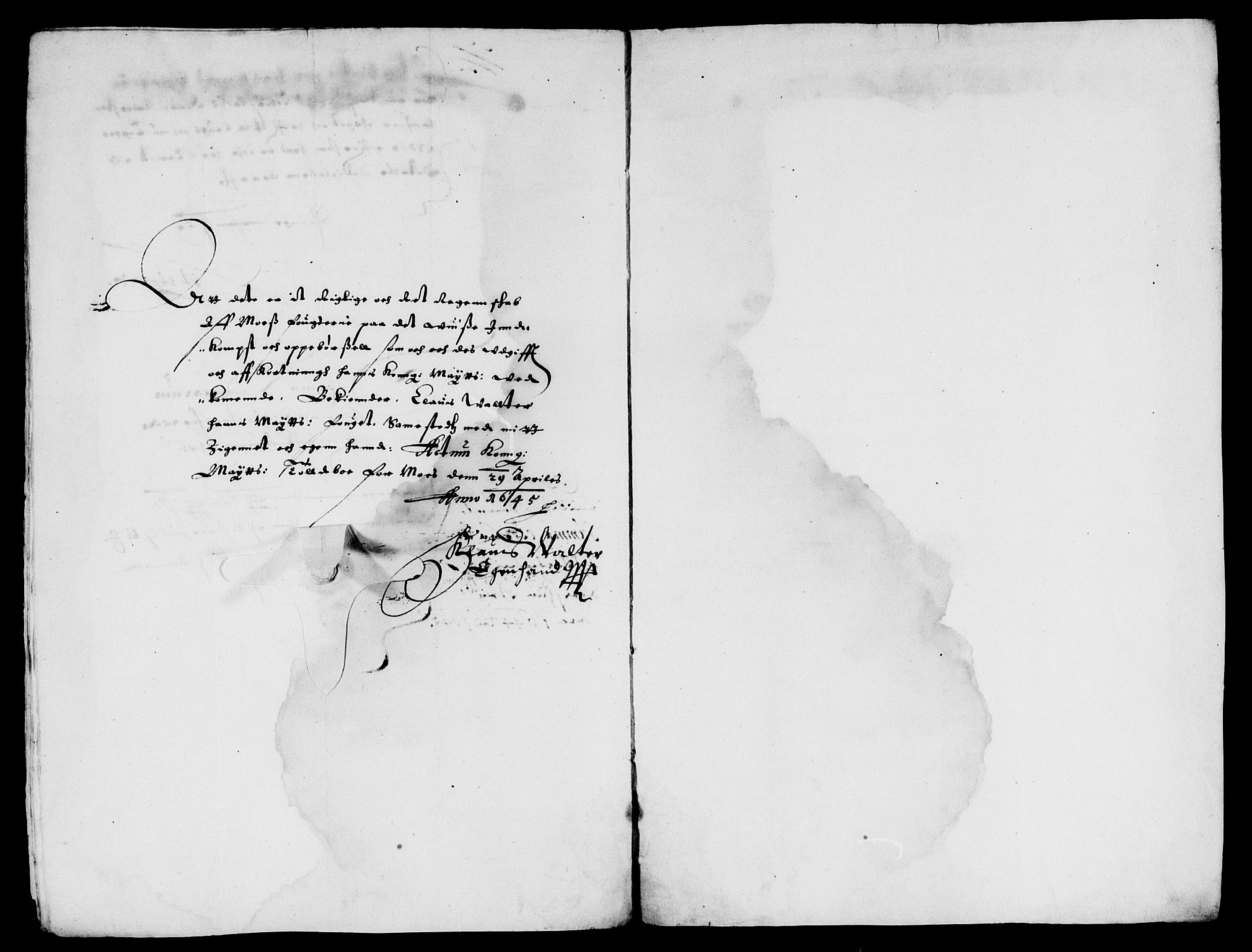 Rentekammeret inntil 1814, Reviderte regnskaper, Lensregnskaper, AV/RA-EA-5023/R/Rb/Rba/L0180: Akershus len, 1644-1645