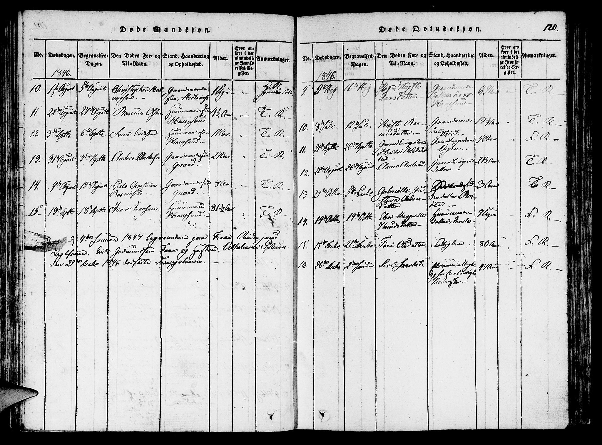 Finnøy sokneprestkontor, AV/SAST-A-101825/H/Ha/Haa/L0006: Ministerialbok nr. A 6, 1816-1846, s. 120
