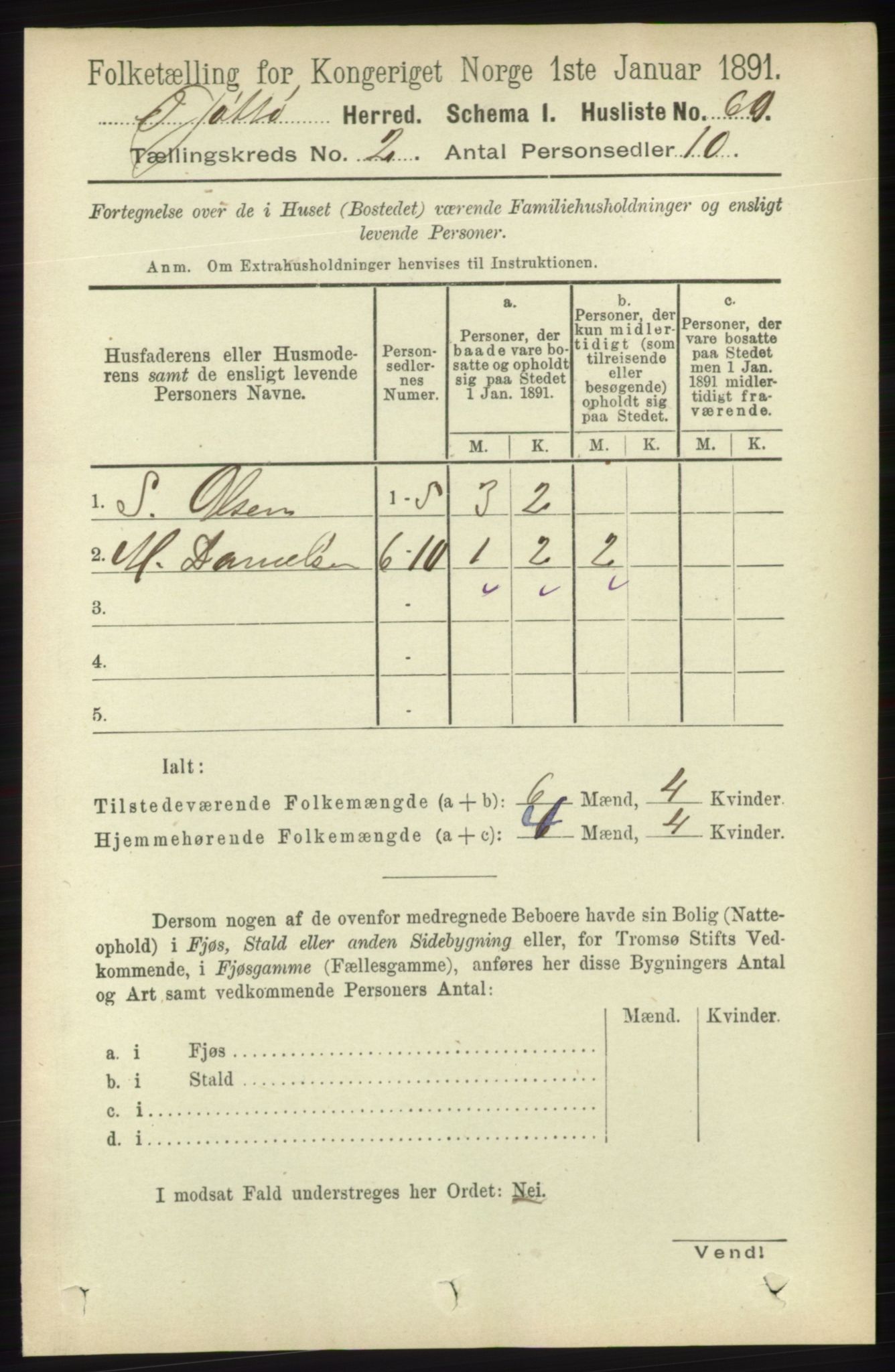 RA, Folketelling 1891 for 1817 Tjøtta herred, 1891, s. 884