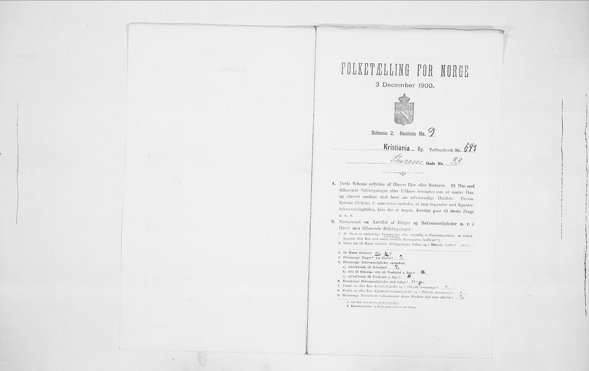 SAO, Folketelling 1900 for 0301 Kristiania kjøpstad, 1900, s. 97177