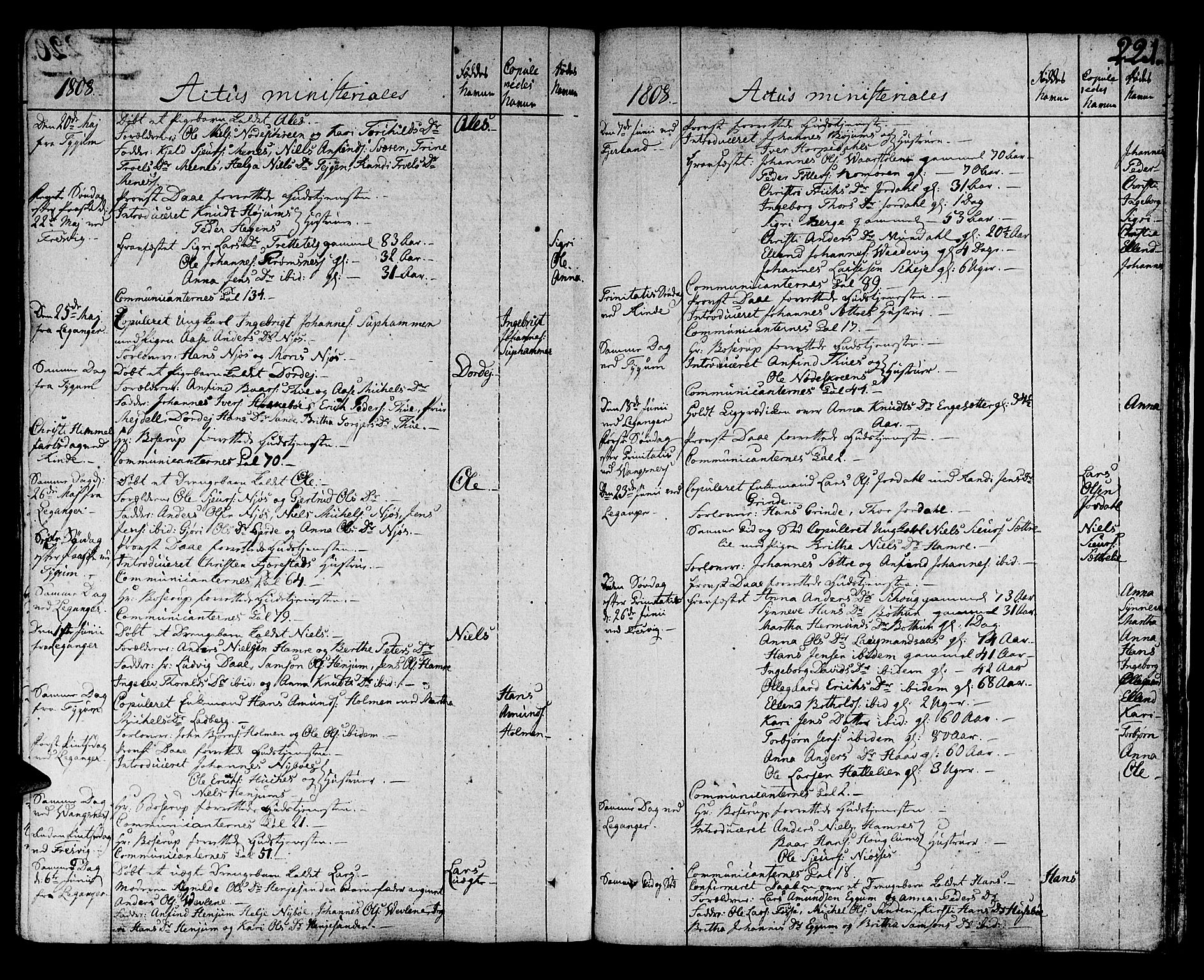 Leikanger sokneprestembete, SAB/A-81001: Ministerialbok nr. A 5, 1792-1809, s. 221