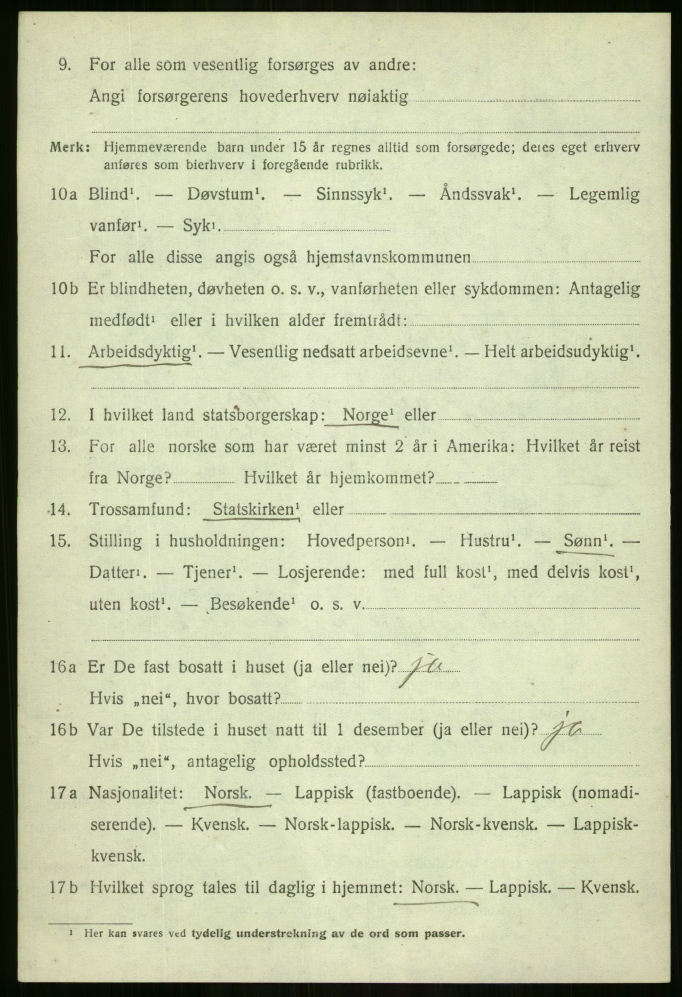 SATØ, Folketelling 1920 for 1920 Lavangen herred, 1920, s. 1284
