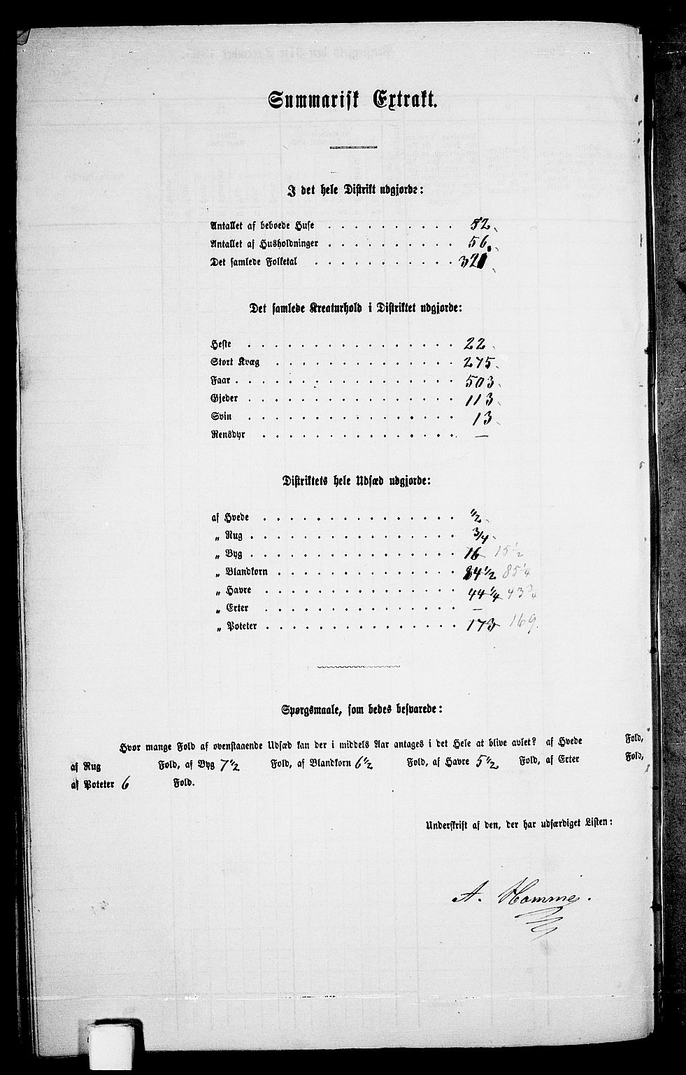 RA, Folketelling 1865 for 1024P Bjelland prestegjeld, 1865, s. 108